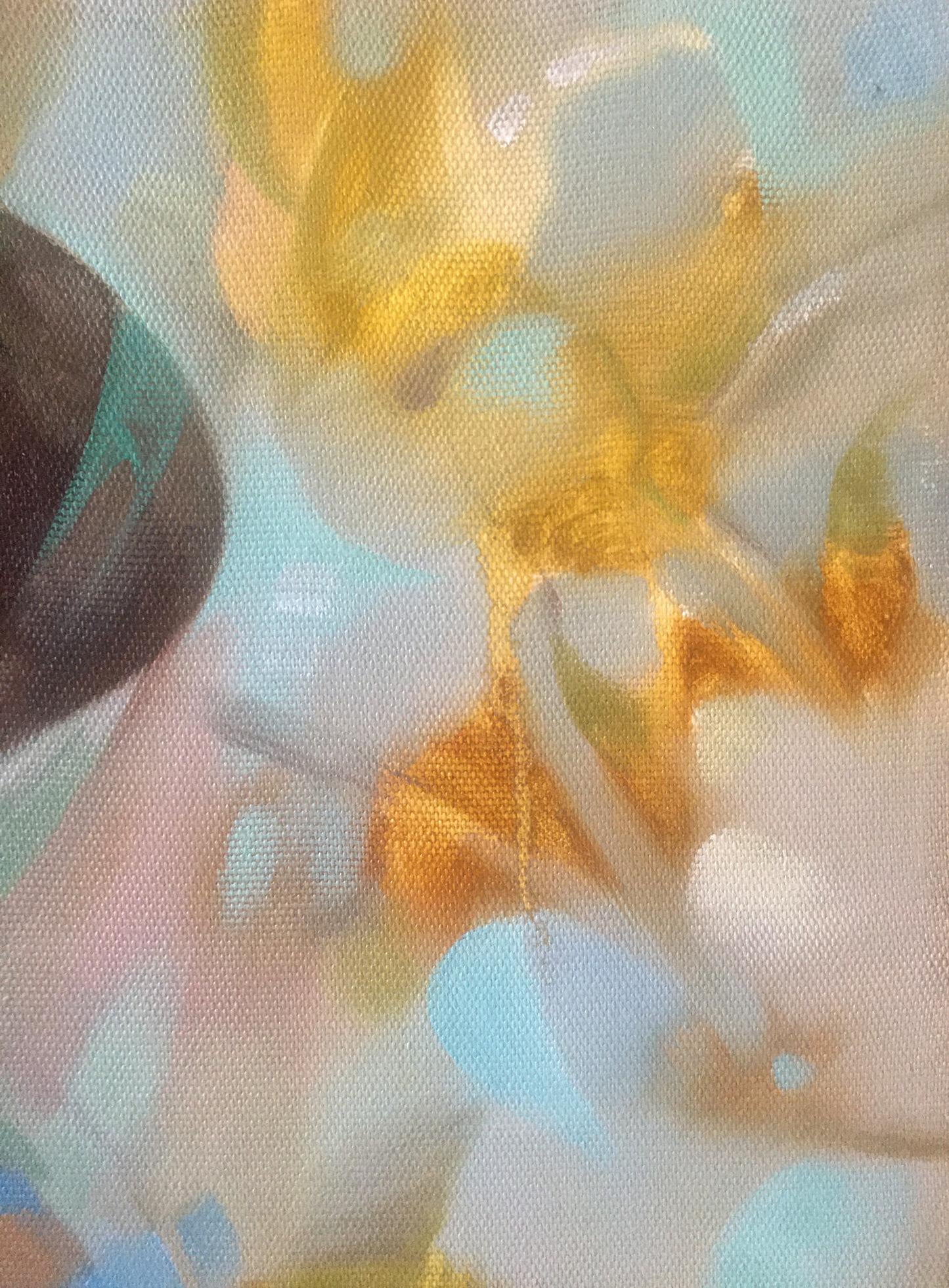 A Moment in Time captured in an abstract oil painting by Anatoly Borisovich Tarabanov