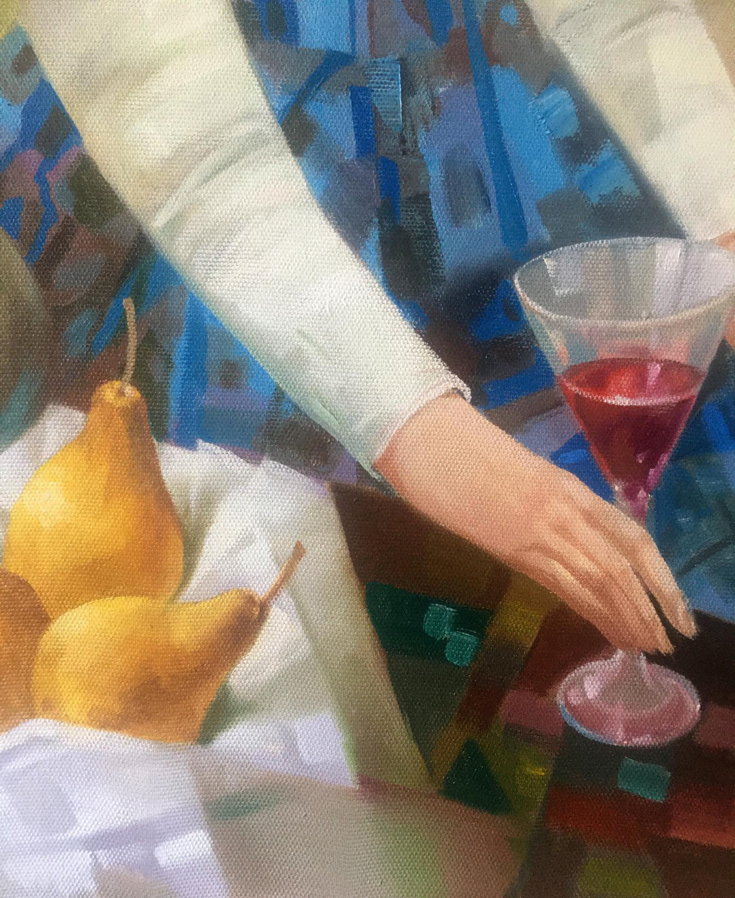 Abstract oil painting "A Moment in Time" by the talented Anatoly Borisovich Tarabanov