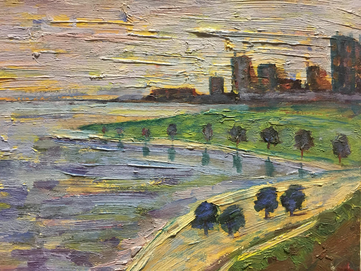 Oil painting Morning Les' T. S.