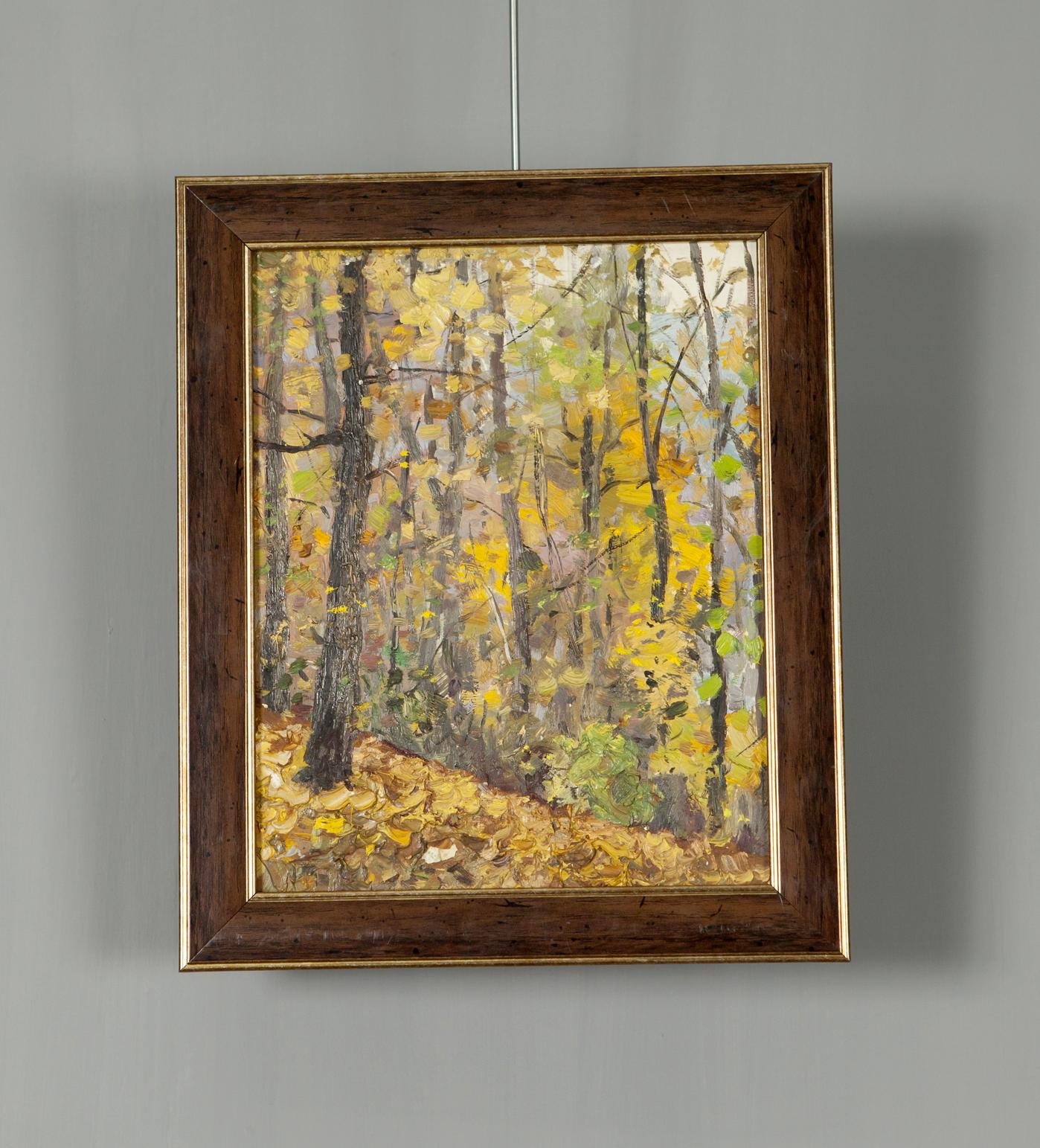 Autumn Landscape, Antique Painting Original