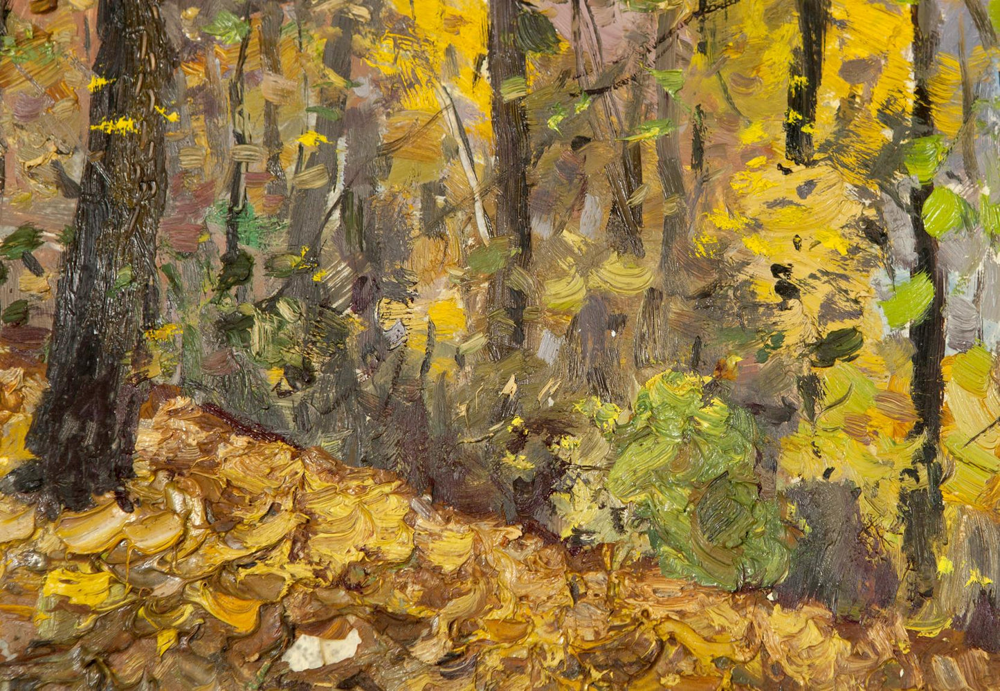 Autumn Landscape, Antique Painting Original
