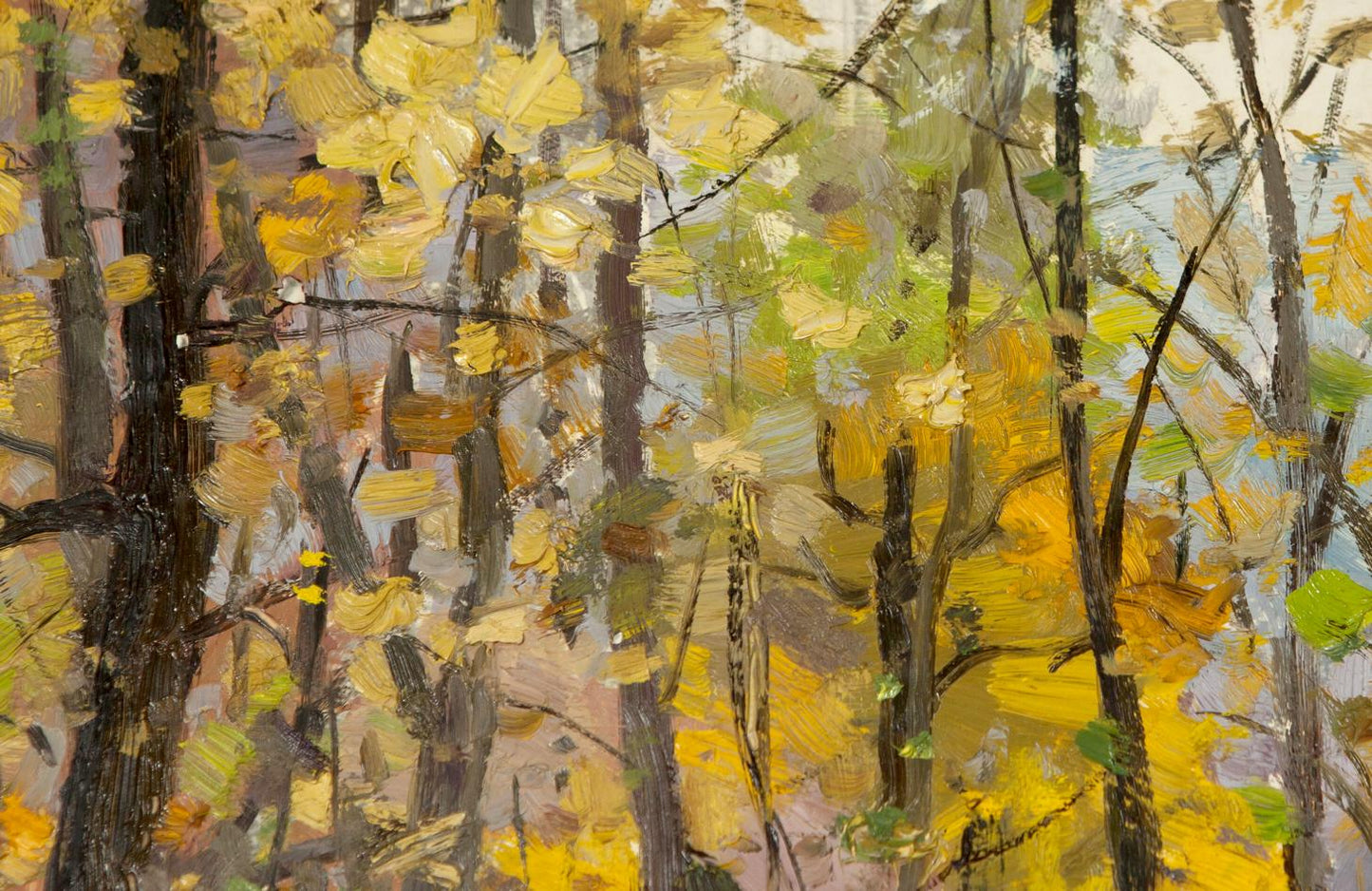 Autumn Landscape, Antique Painting Original