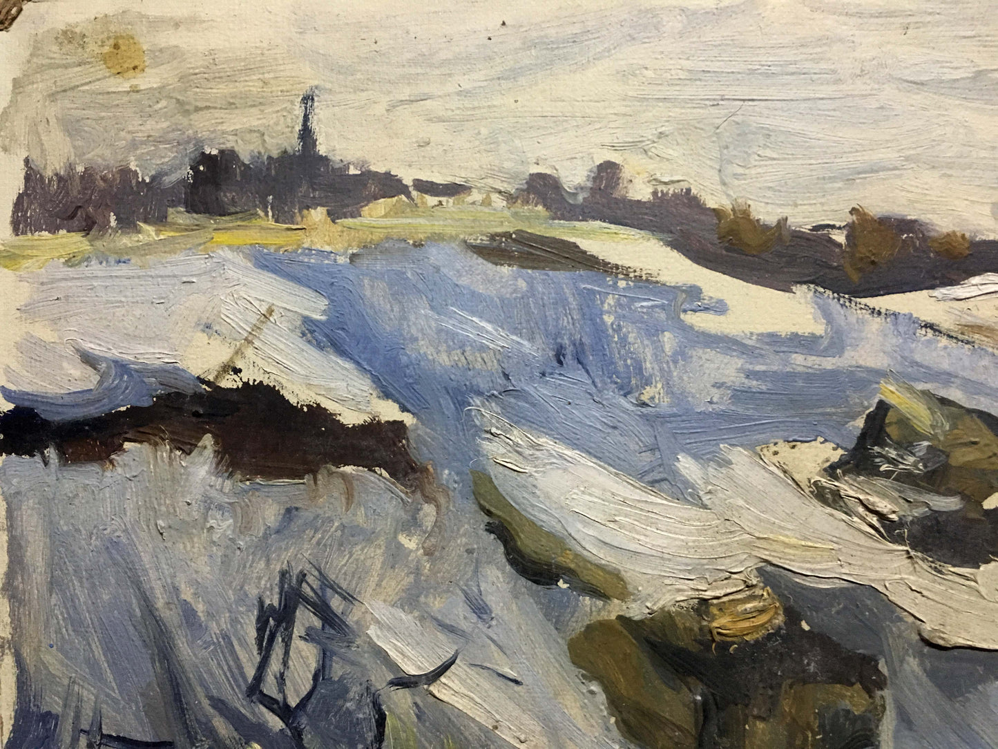 Winter landscape oil painting Kolesnik Vladimir Artemyevich