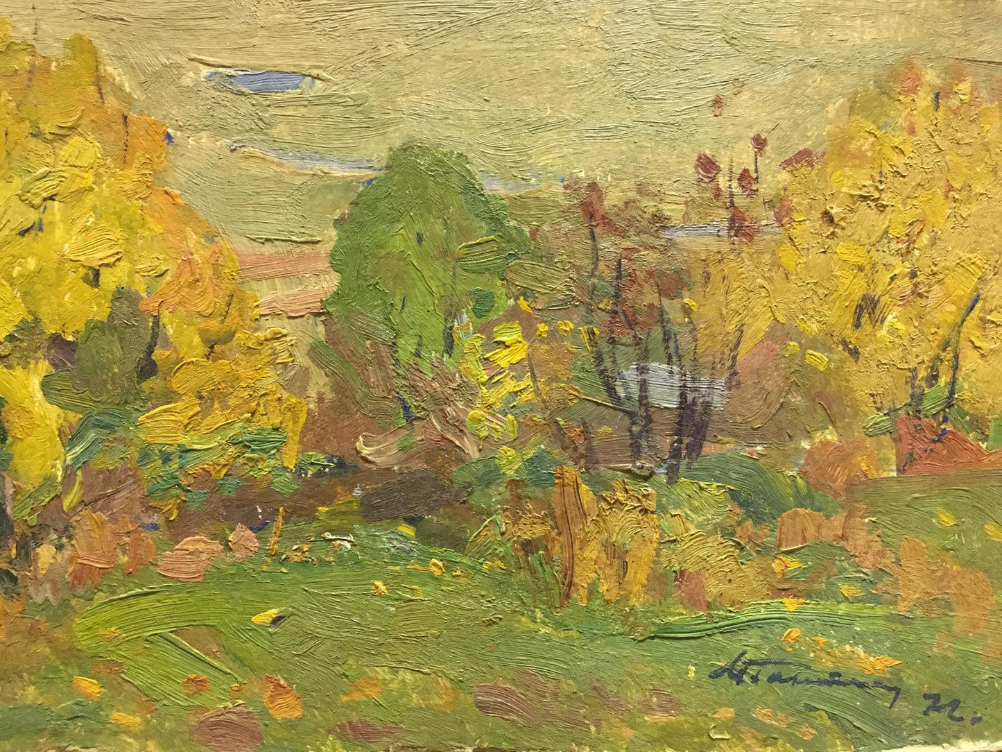 Oil painting Autumn day Gantman Moses Faybovich