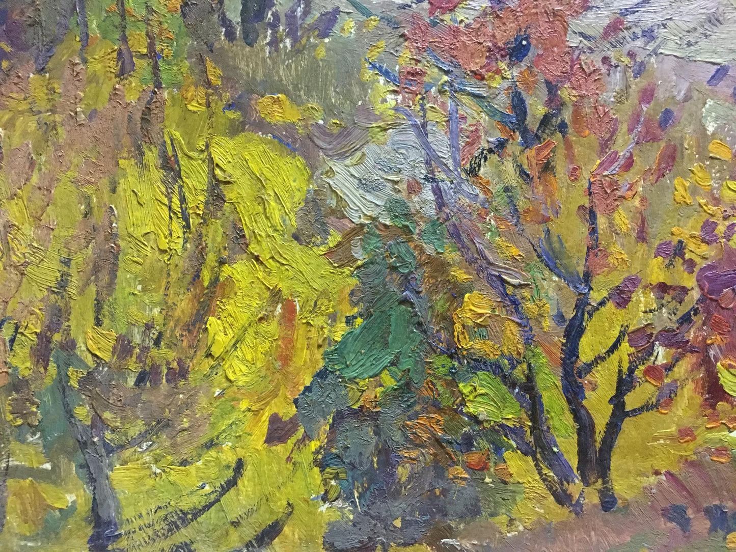 Oil painting Autumn day Gantman Moses Faybovich