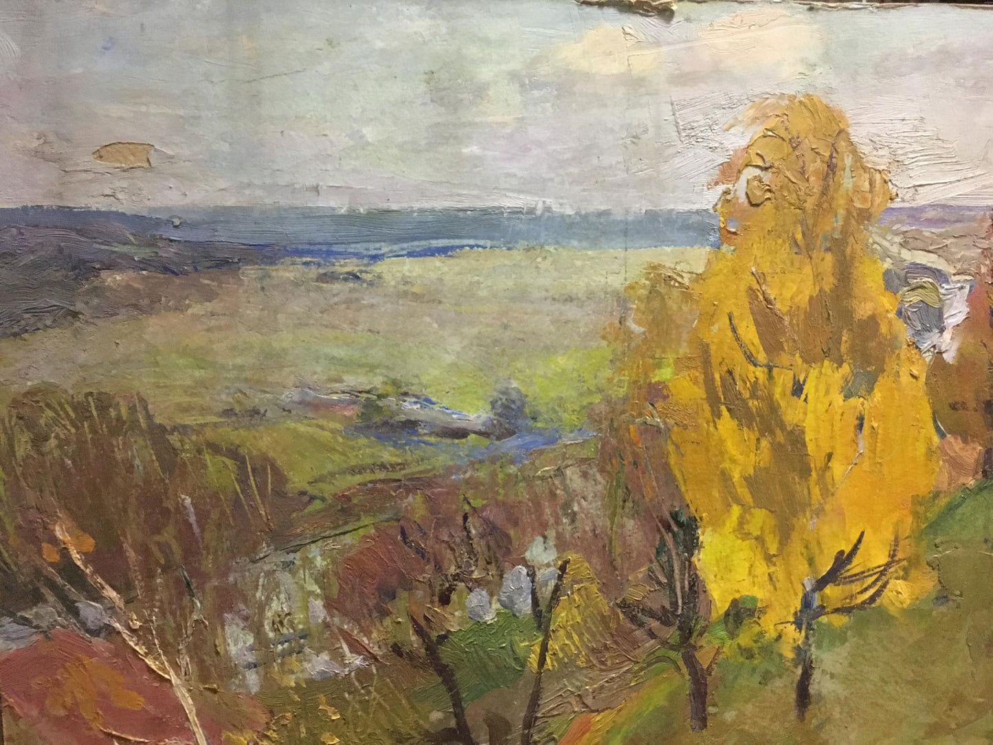 Oil painting At the hill Gantman Moses Faybovich