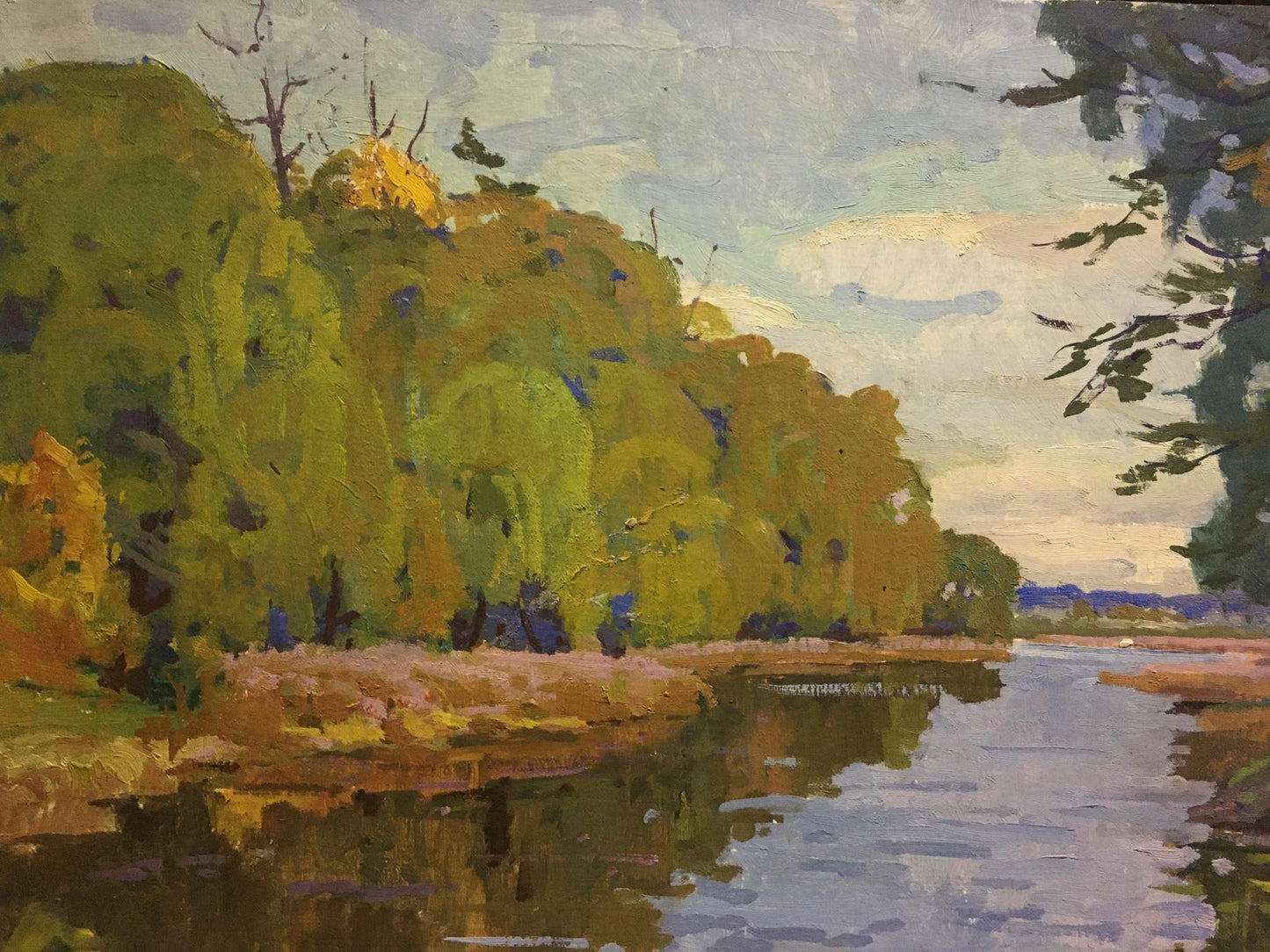 Oil painting River landscape Vladimir Korostelev