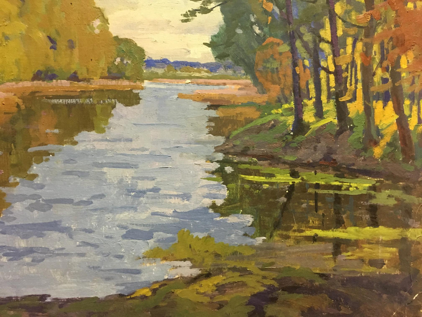 Oil painting River landscape Vladimir Korostelev
