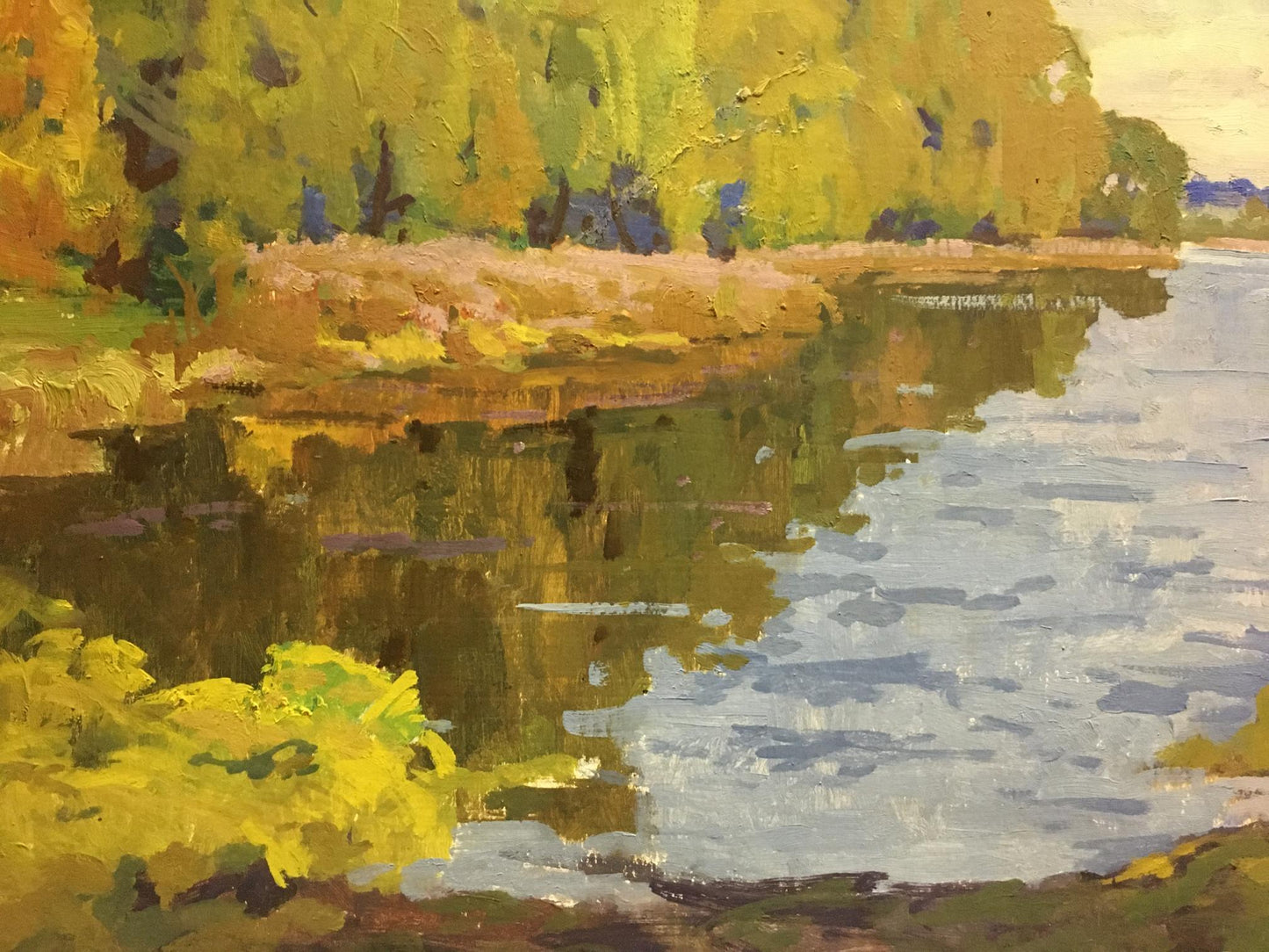 Oil painting River landscape Vladimir Korostelev