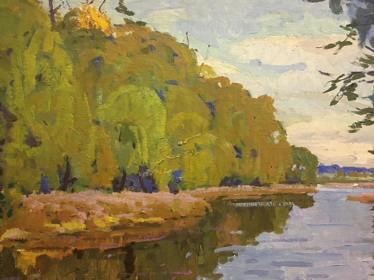 Oil painting River landscape Vladimir Korostelev
