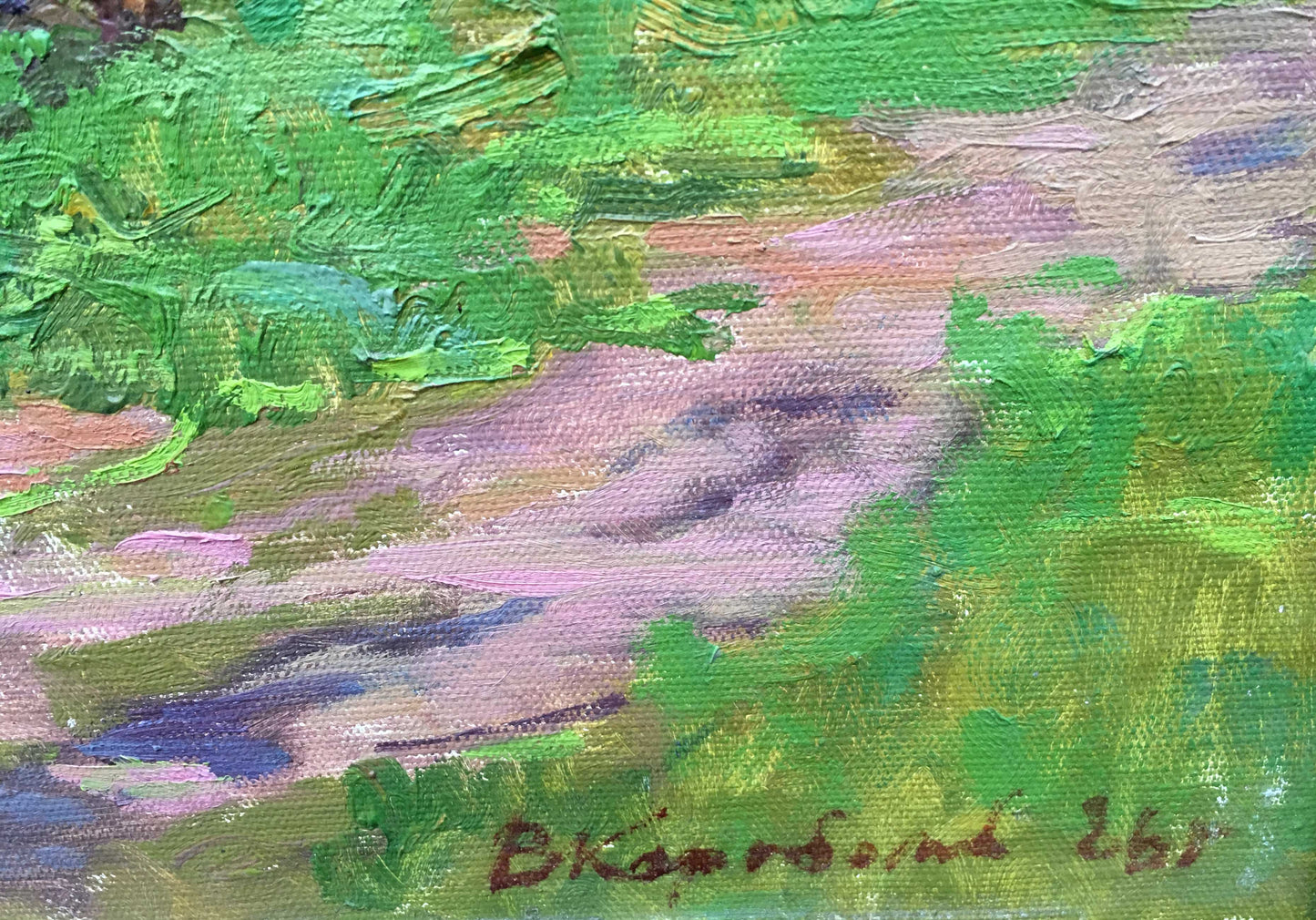Spring oil painting