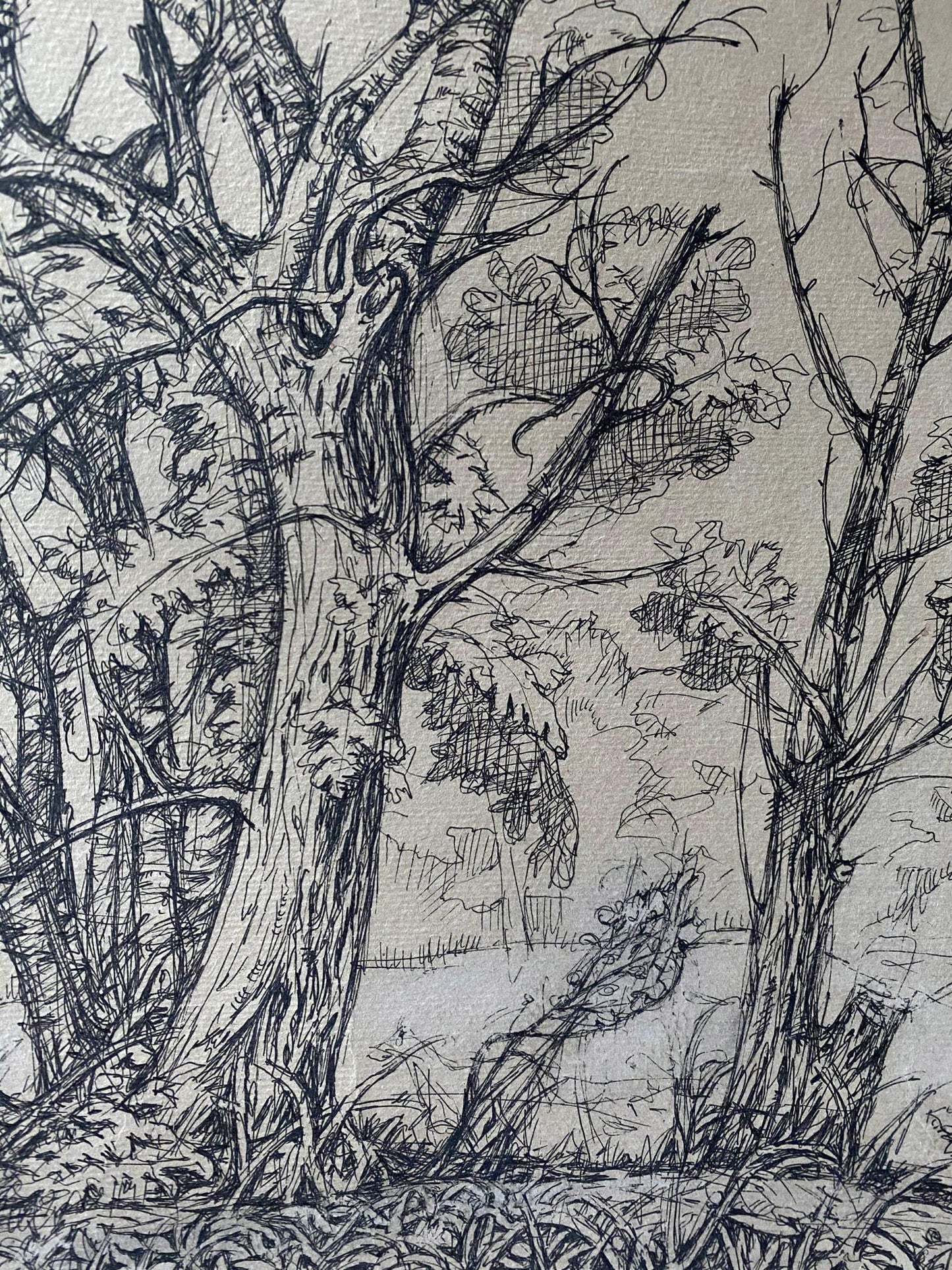 Ink painting Trees Litvinov Oleg Arkad'yevich