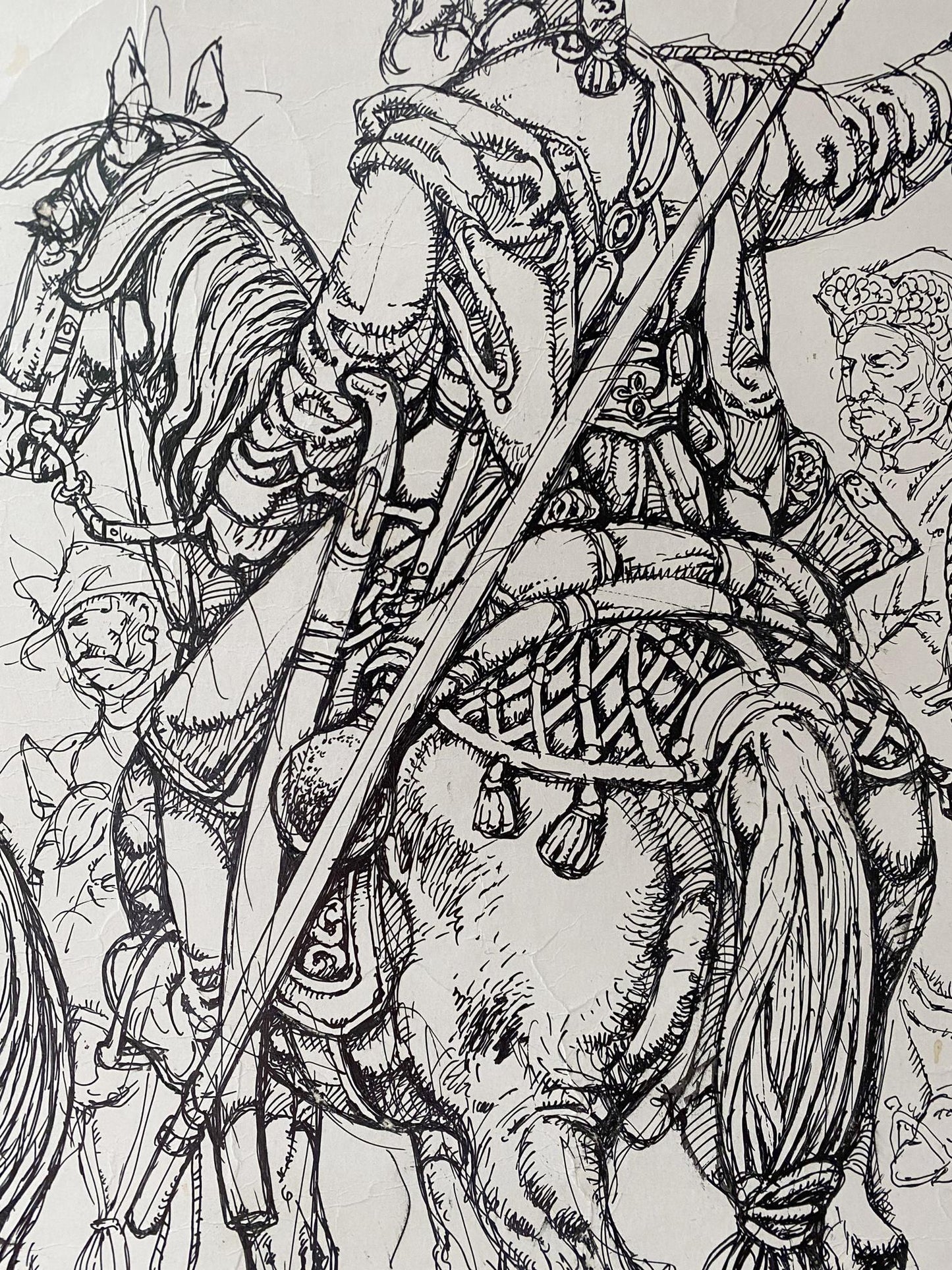 Ink painting Taras Bulba Litvinov Oleg Arkad'yevich