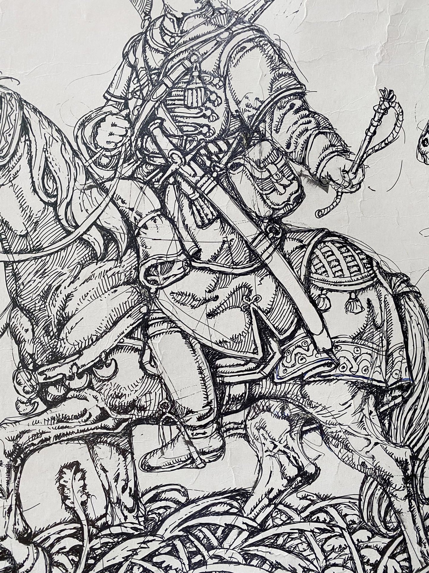 Ink painting Taras Bulba Litvinov Oleg Arkad'yevich