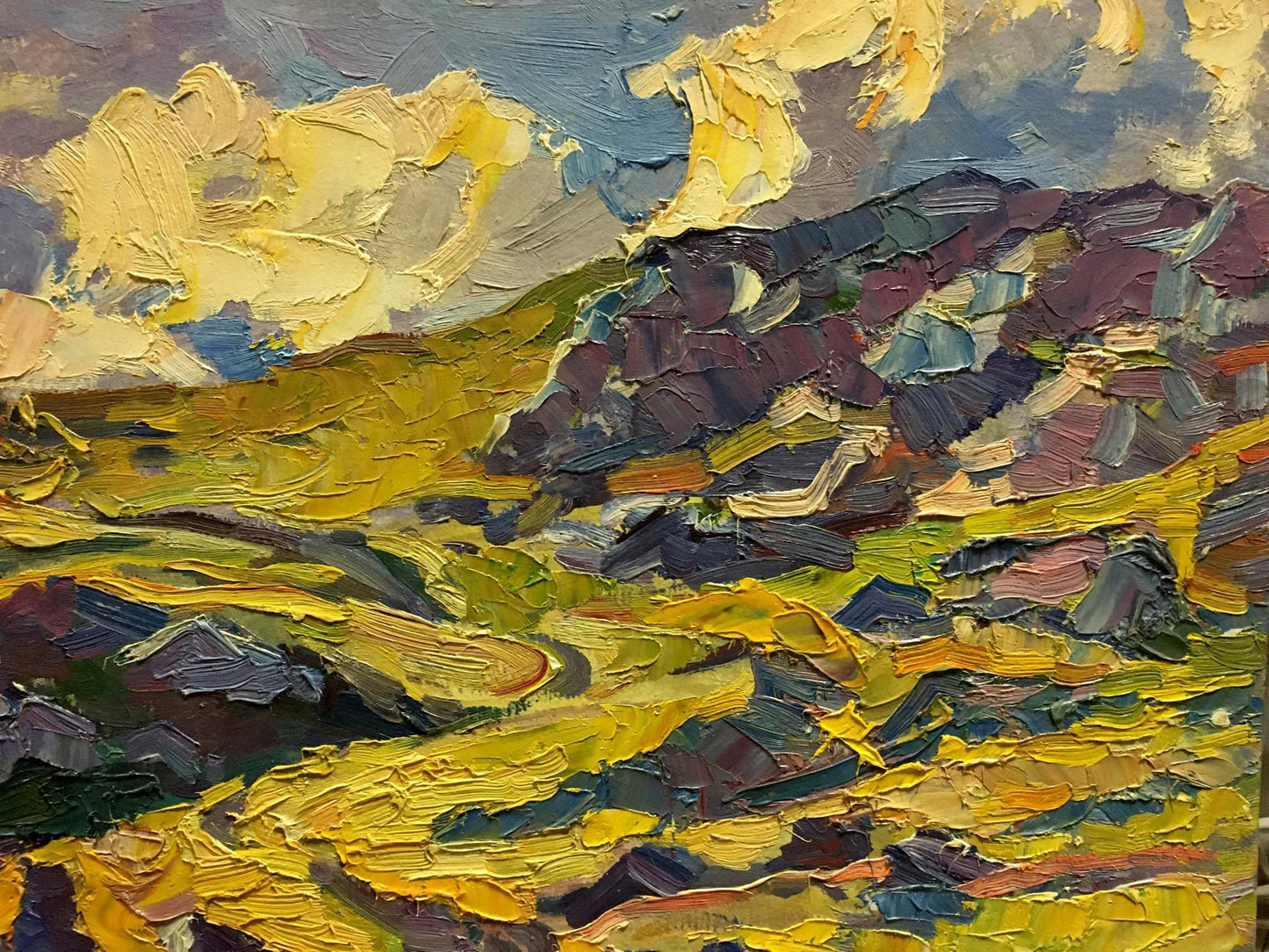 Oil painting Mountain evening landscape Shapovalov Sergey Gavrilovich