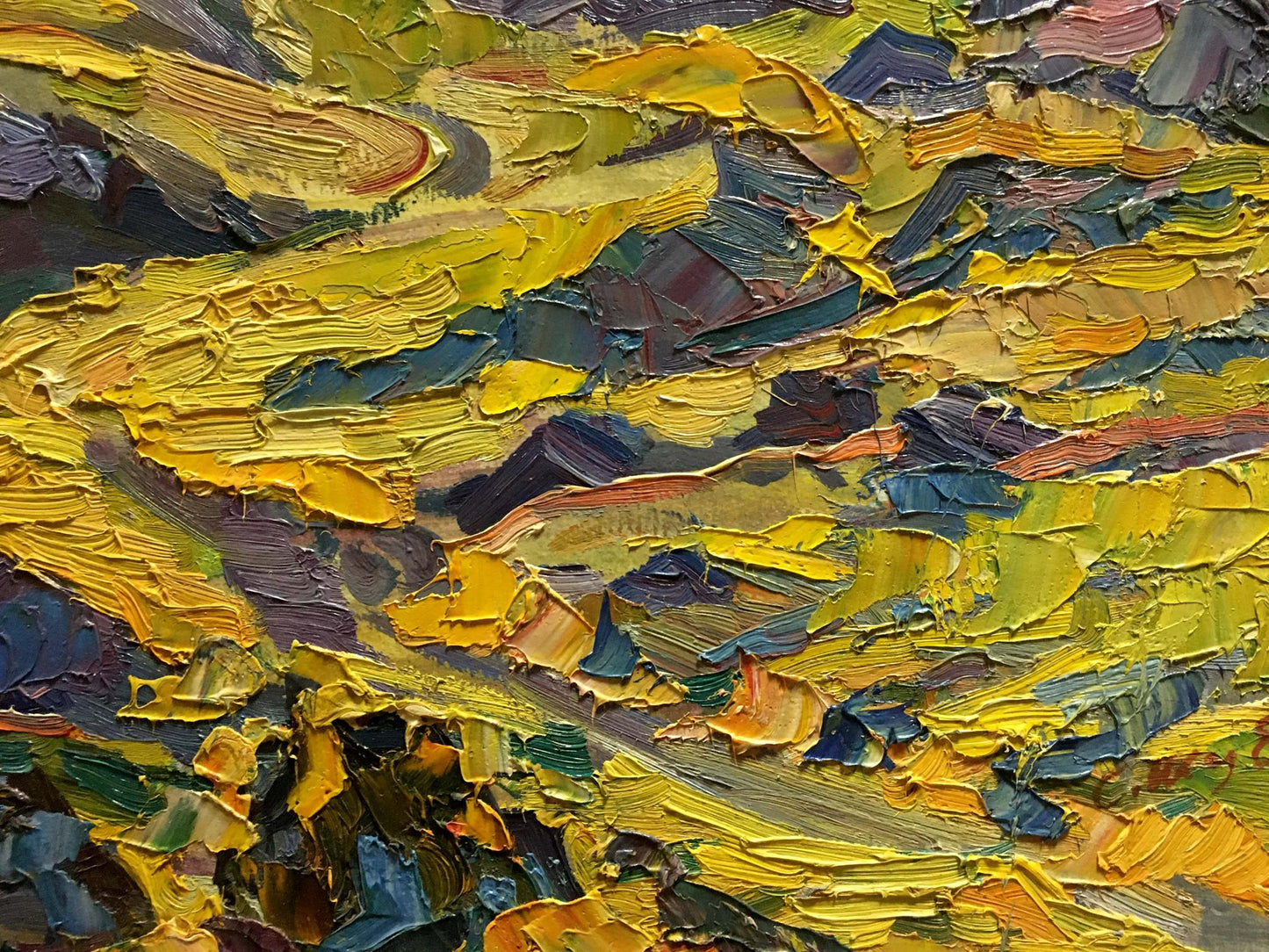 Oil painting Mountain evening landscape Shapovalov Sergey Gavrilovich