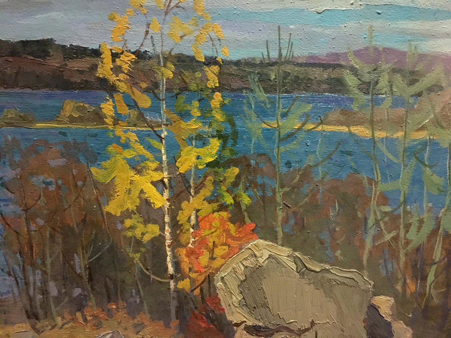 Oil painting By the river Korostelev Vladimir Alexandrovich