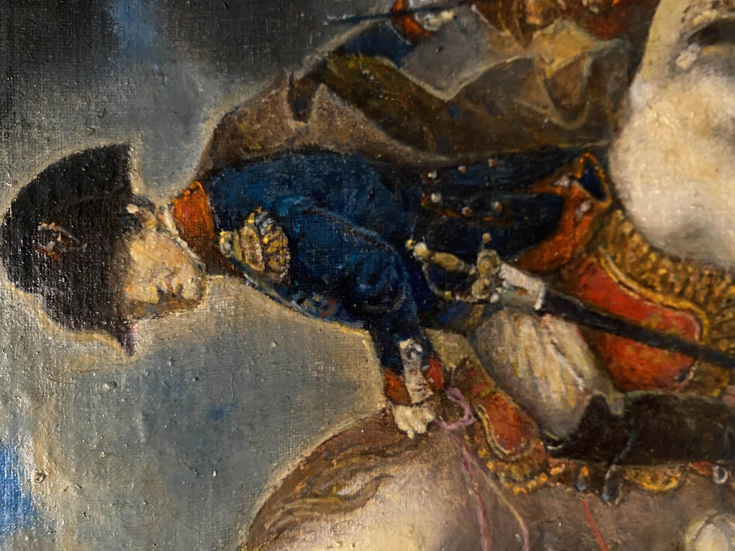 Oleg Litvinov captures Napoleon's equestrian portrait in this oil painting