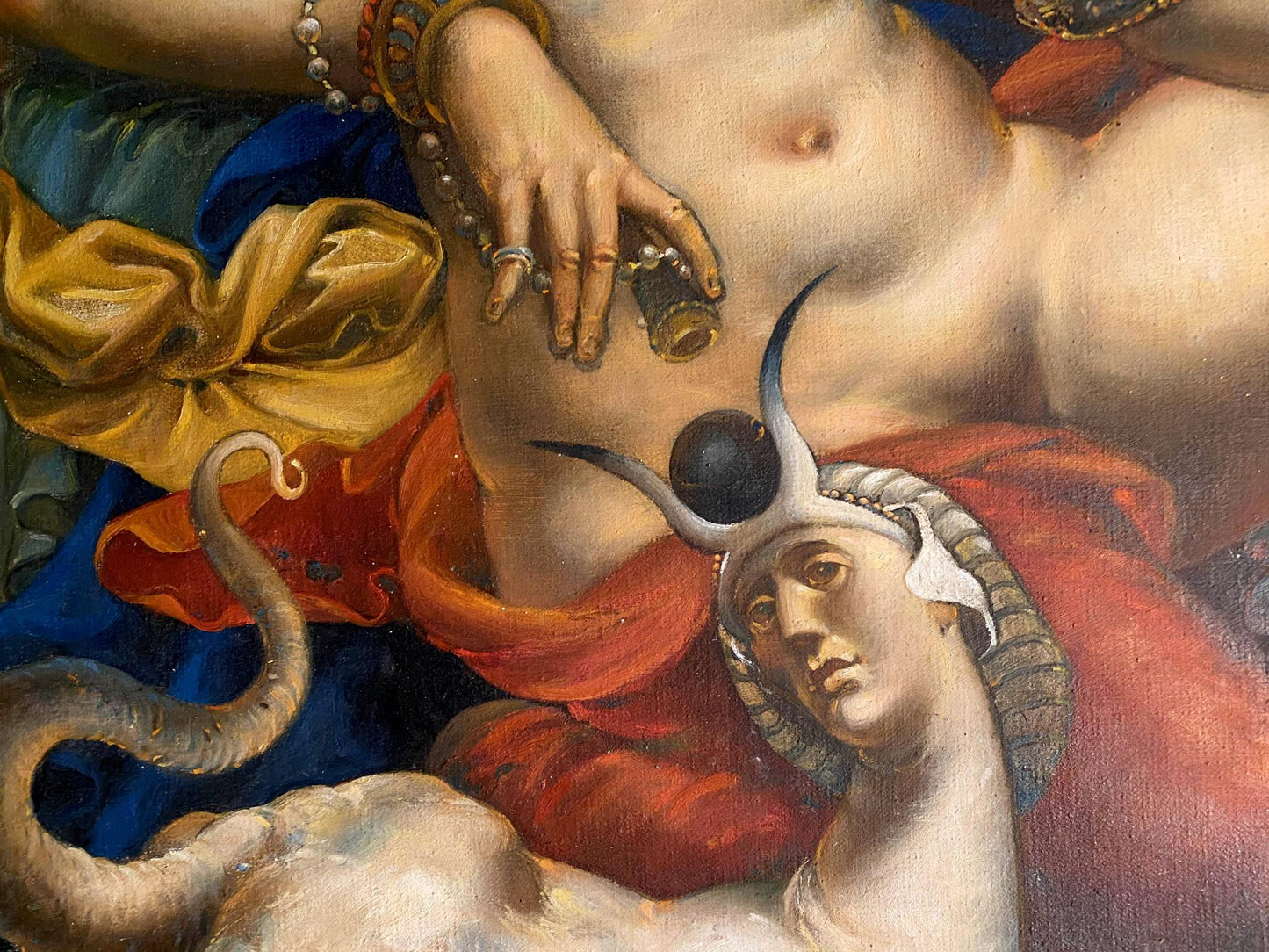 Oil painting showcasing Cleopatra by Oleg Arkad'yevich Litvinov