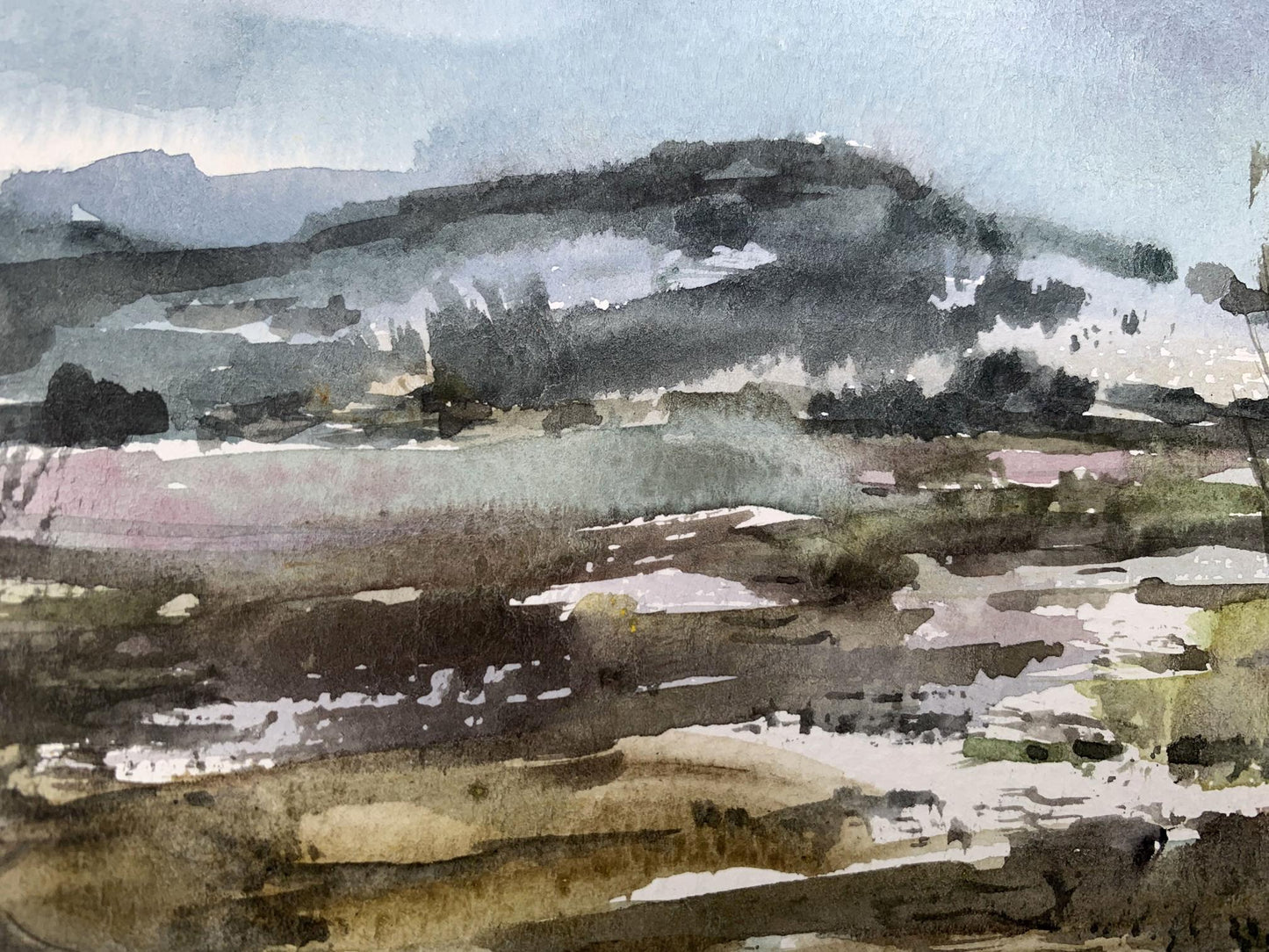 Watercolor painting Carpathian beauty Viktor Mikhailichenko