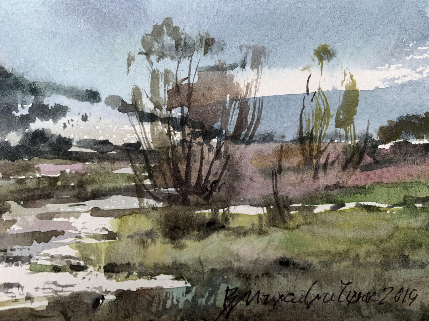 Watercolor painting Carpathian beauty Viktor Mikhailichenko