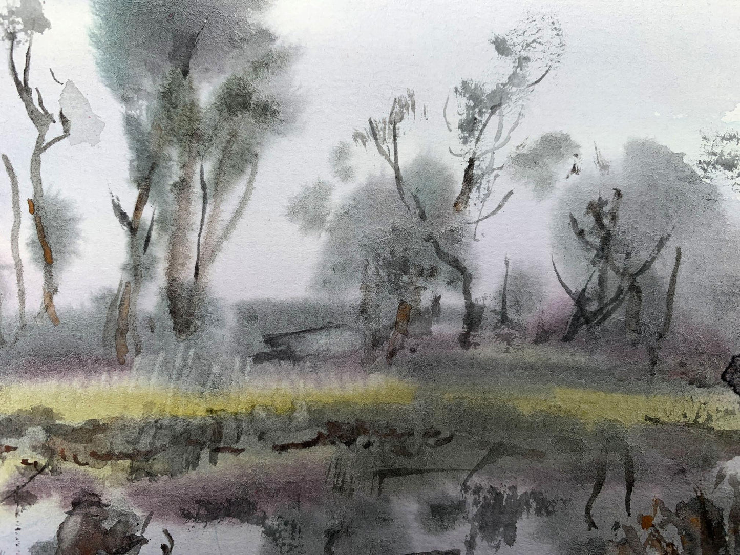 Watercolor painting Fishing holidays Viktor Mikhailichenko
