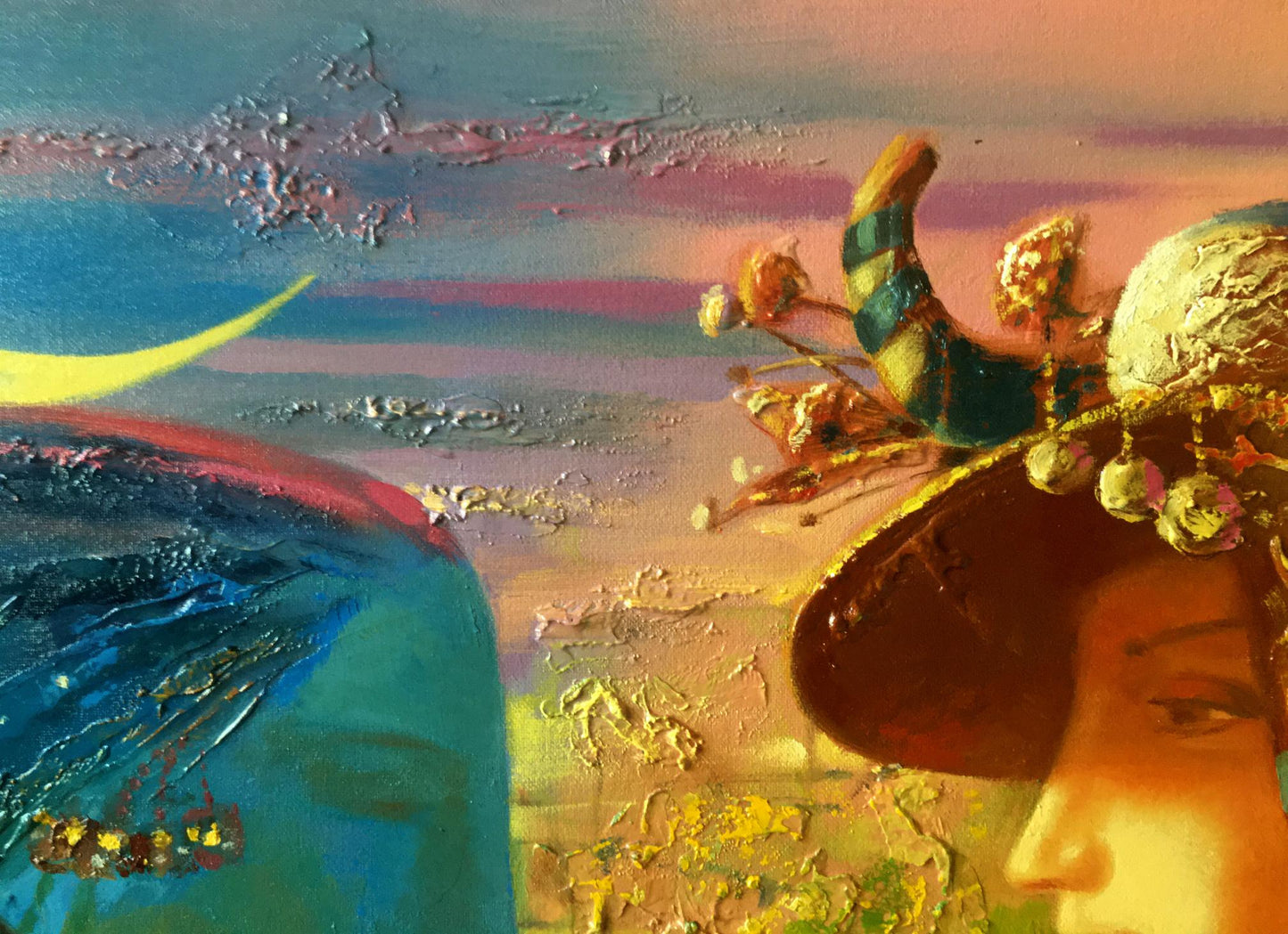 Abstract oil painting Day and night Anatoly Tarabanov