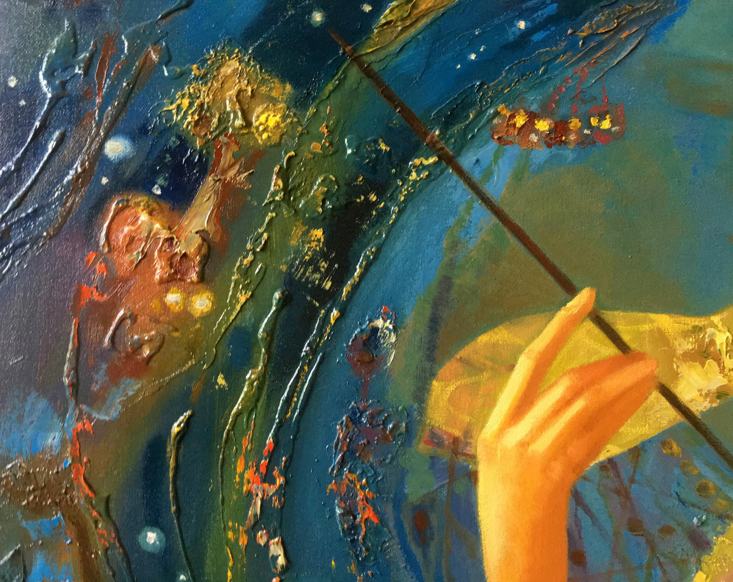 Abstract oil painting Day and night Anatoly Tarabanov