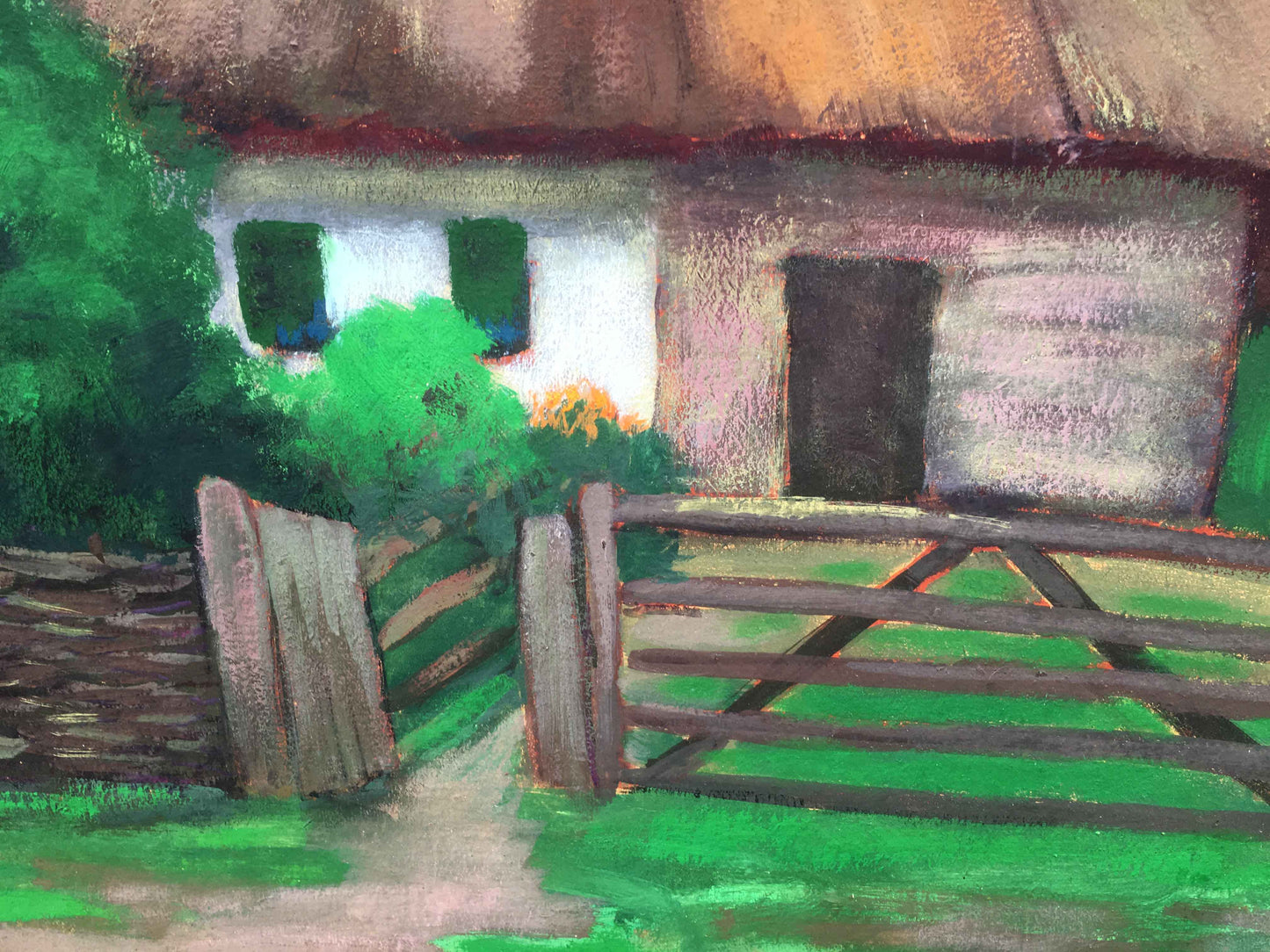 Gouache painting old houses Ivan Kirillovich Zyupka