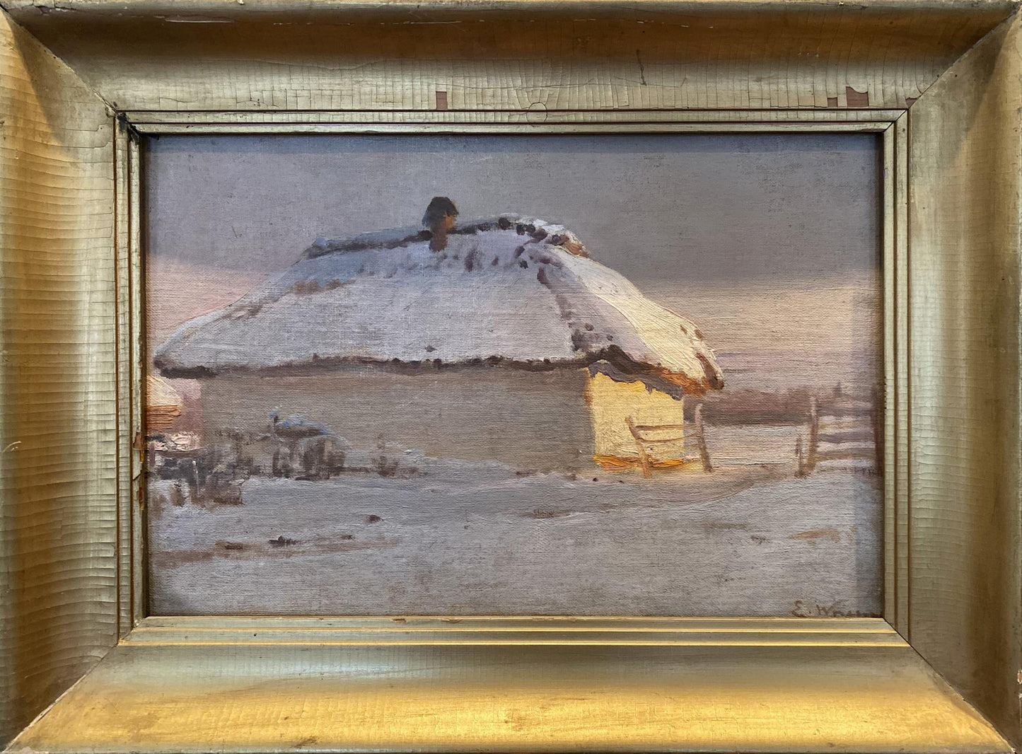 Oil painting By the evening Eugeniusz Wrzeszcz