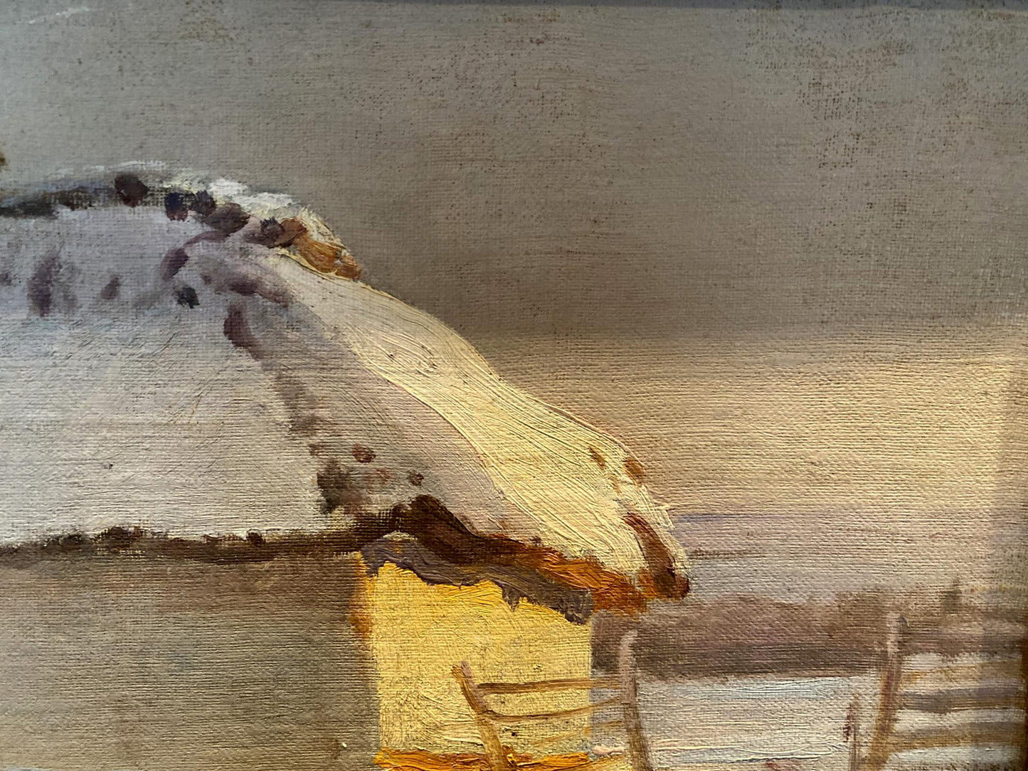 Oil painting By the evening Eugeniusz Wrzeszcz