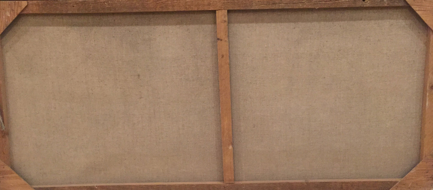 Oil painting Boats in the sea near the mountains Unknown artist