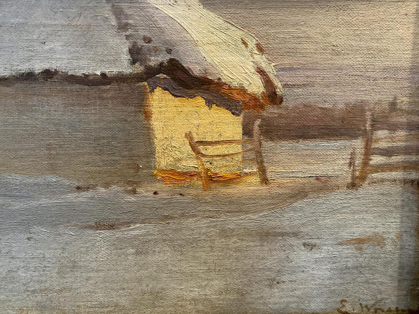 Oil painting By the evening Eugeniusz Wrzeszcz