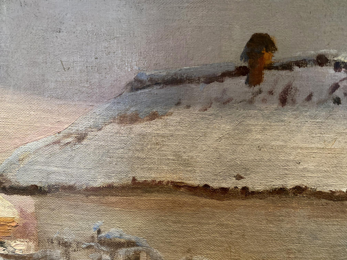 Oil painting By the evening Eugeniusz Wrzeszcz