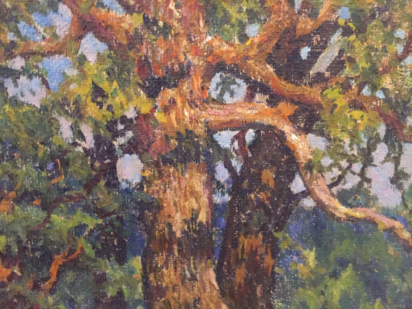 Oil painting Summer park