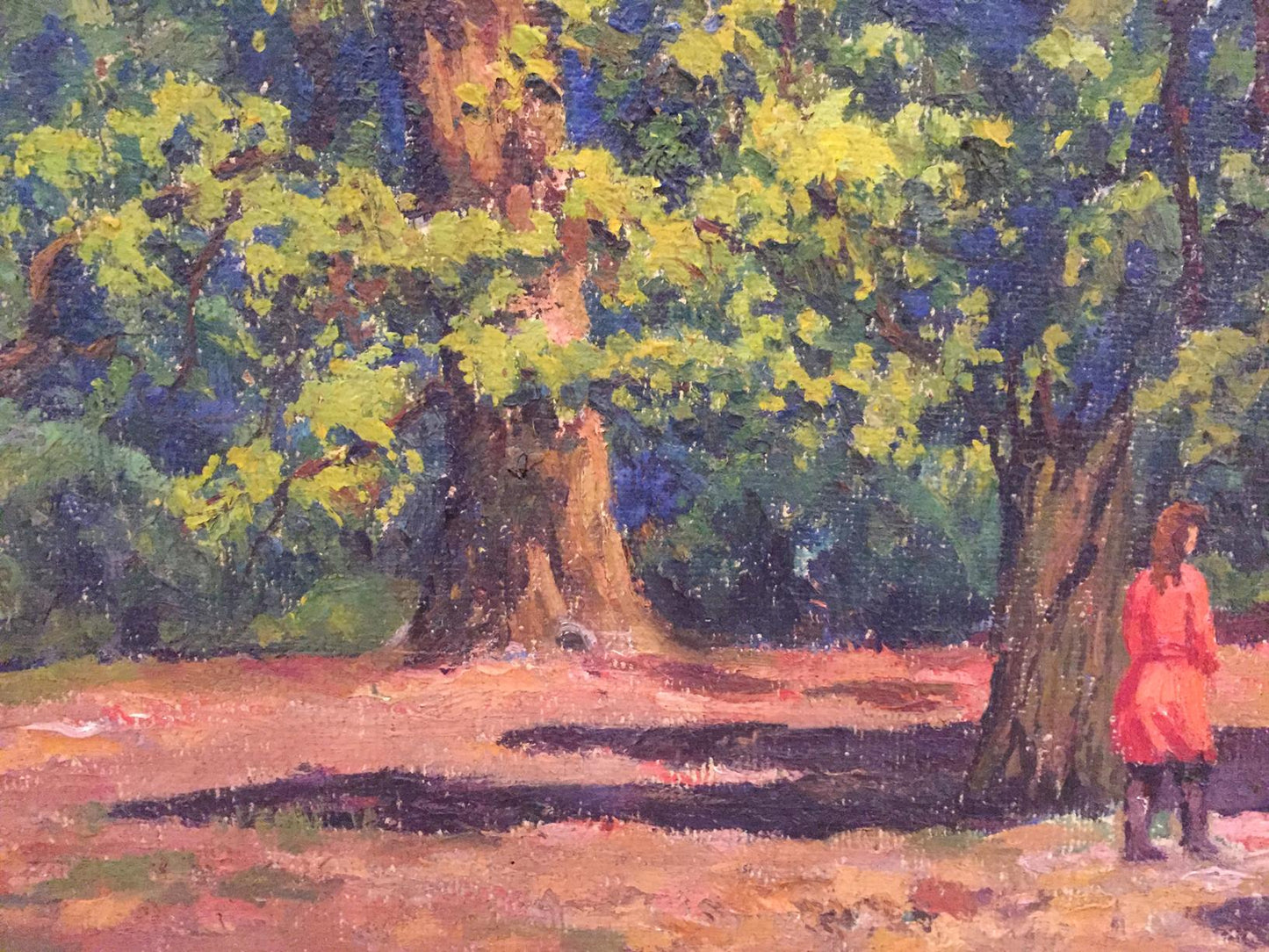 Oil painting Summer park