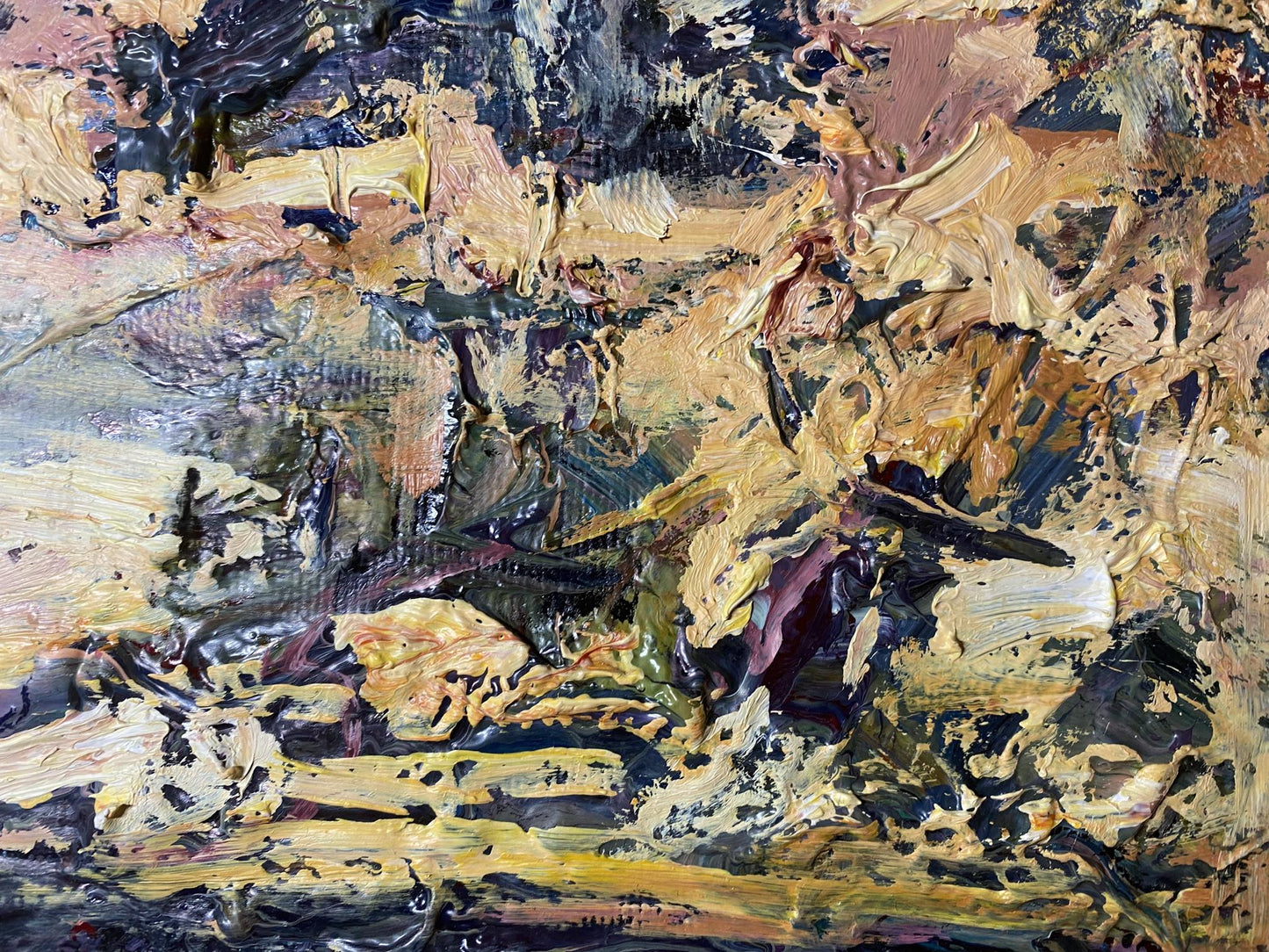 Abstract Oil painting Evening Nature Landscape Vladimir Mazur