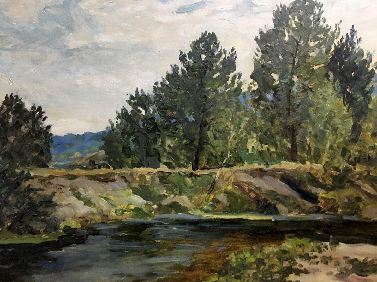 Oil double painting summer nature A. Cherkas