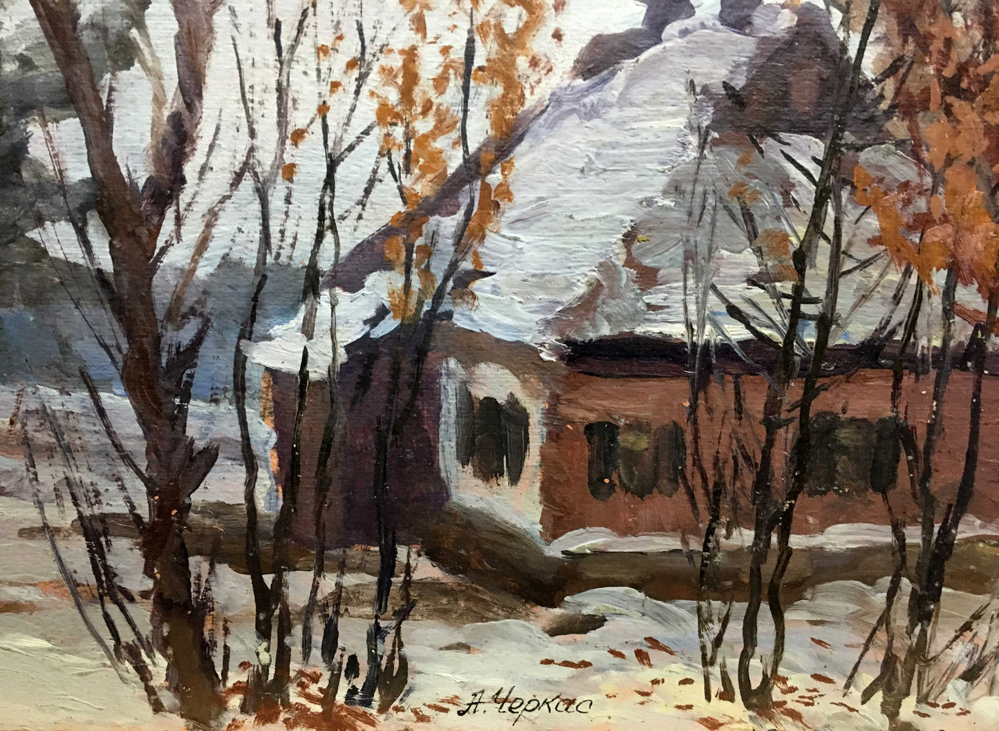 Oil double painting Seasons of the Year A. Cherkas