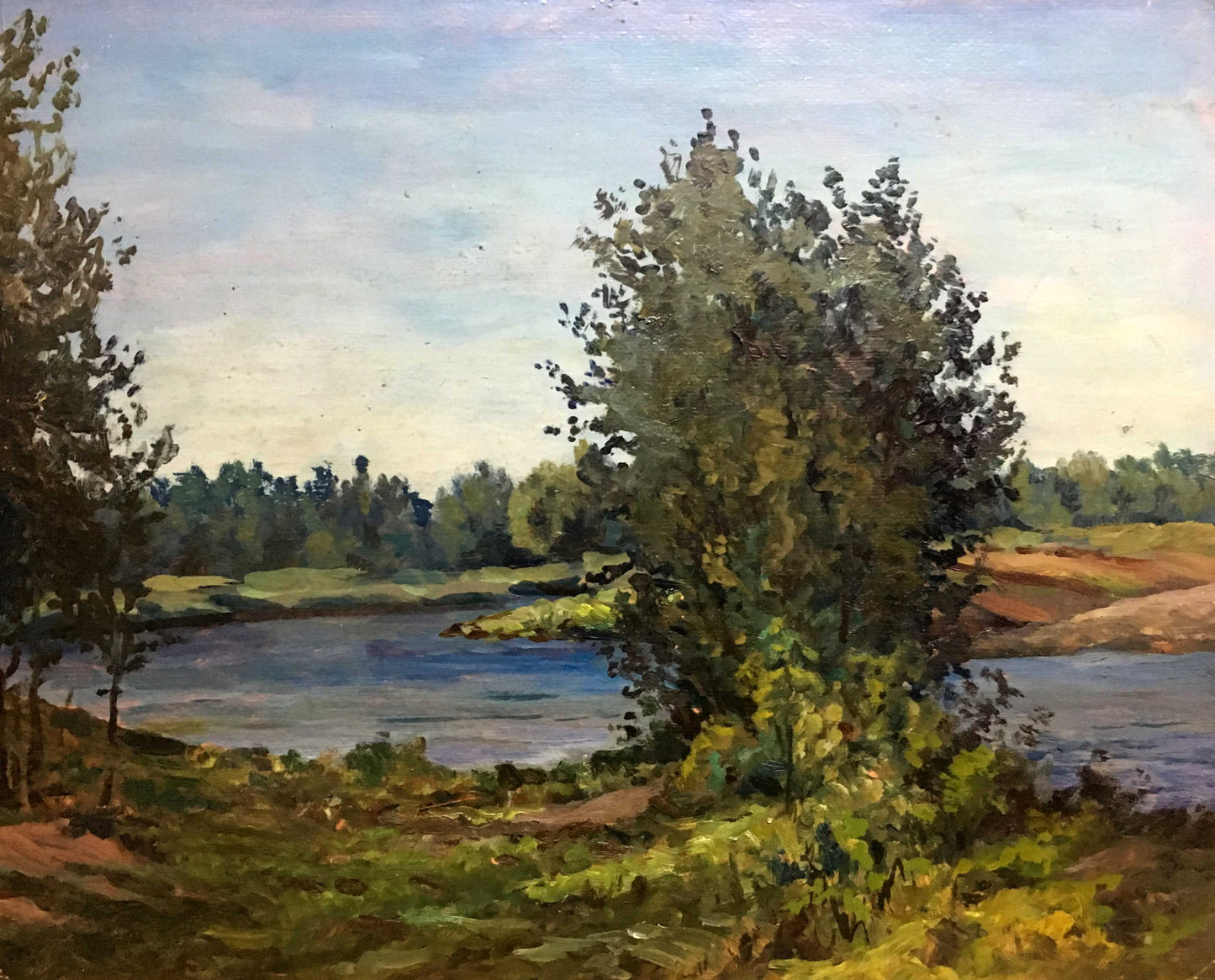 Oil double painting Seasons of the Year A. Cherkas