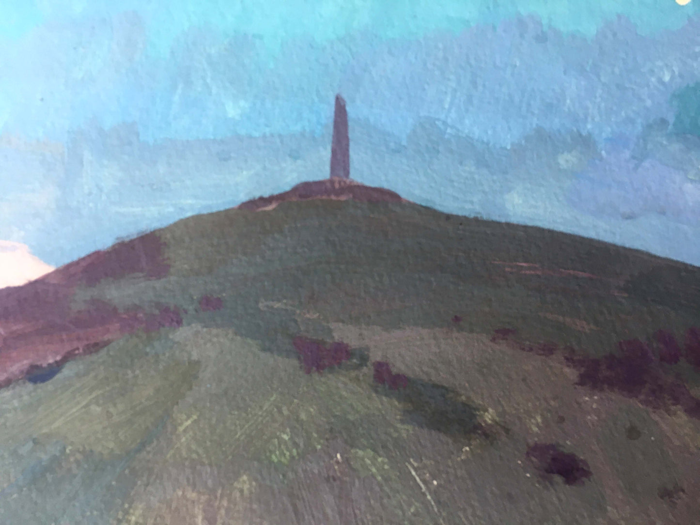 Vladimir Chernikov's gouache painting capturing a "Mountain Landscape"