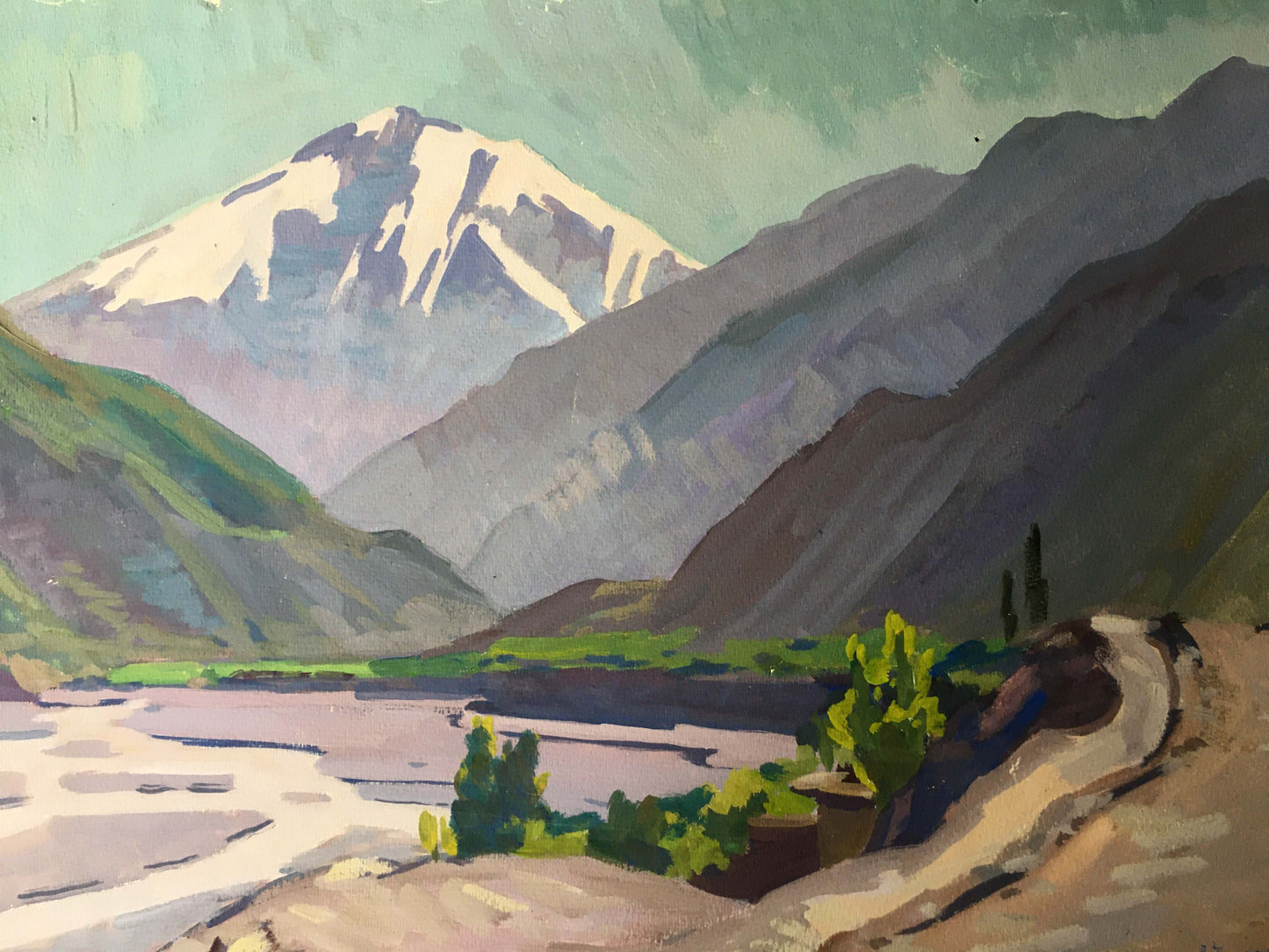 Gouache painting Peak Perfection Vladimir Chernikov
