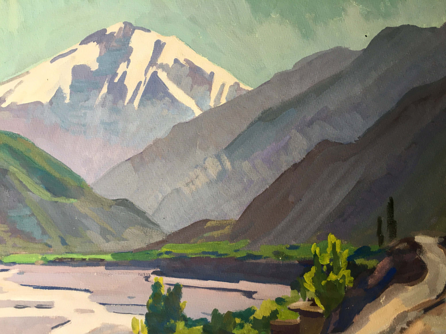 Gouache painting Peak Perfection Vladimir Chernikov
