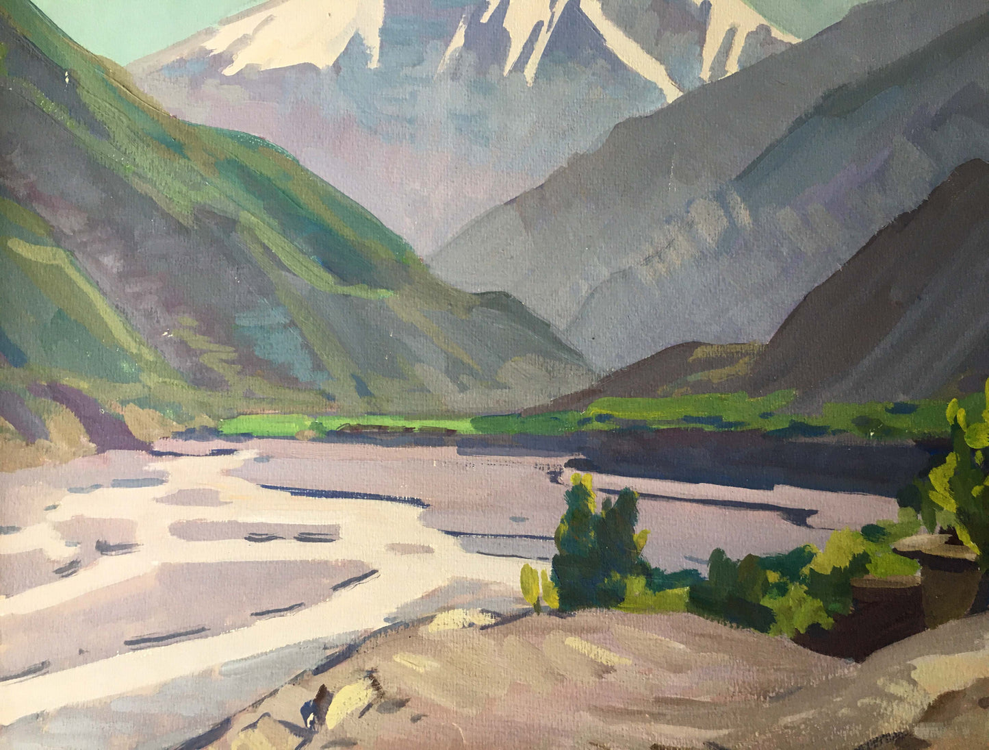 Gouache painting Peak Perfection Vladimir Chernikov