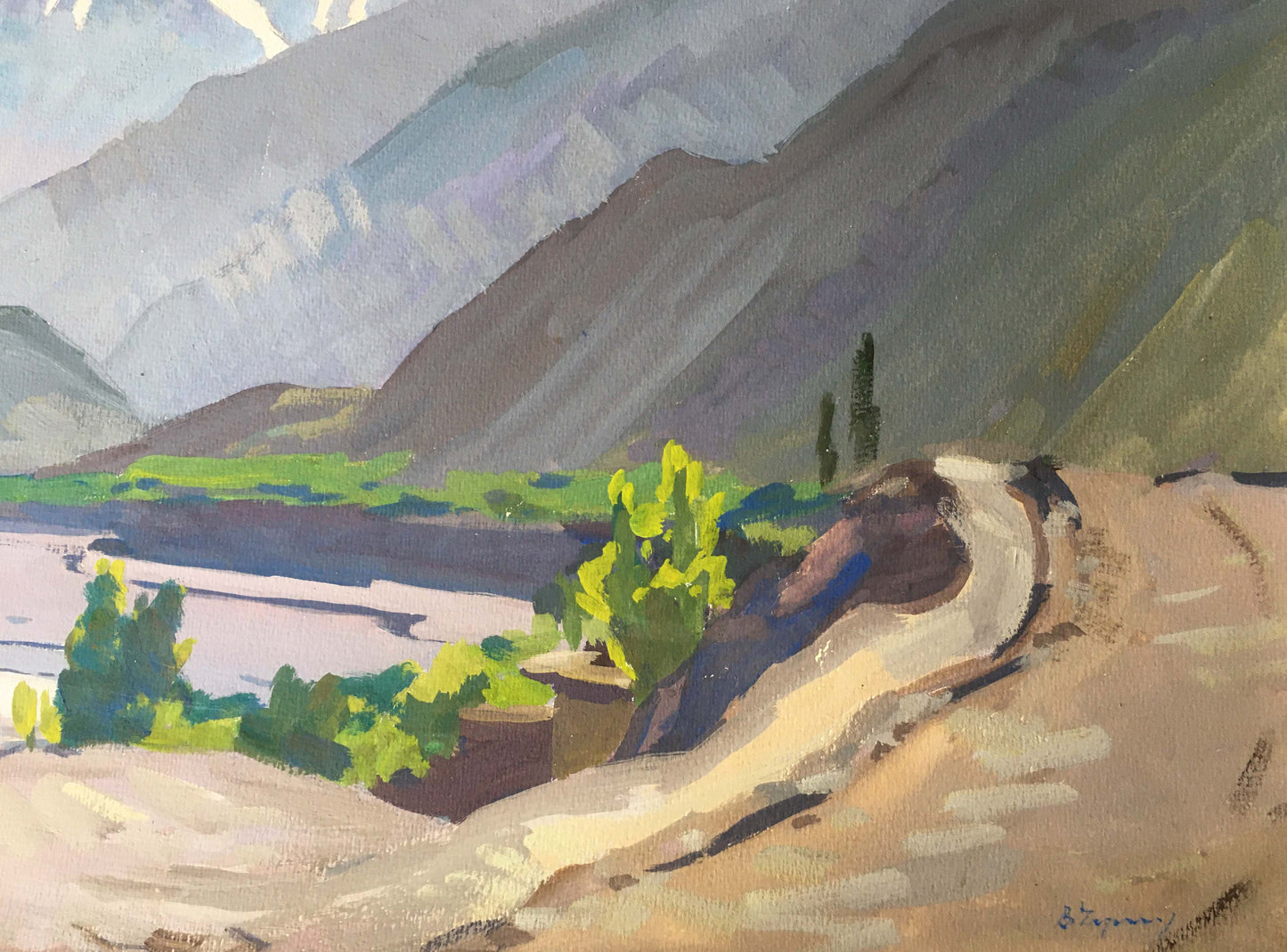 Gouache painting Peak Perfection Vladimir Chernikov
