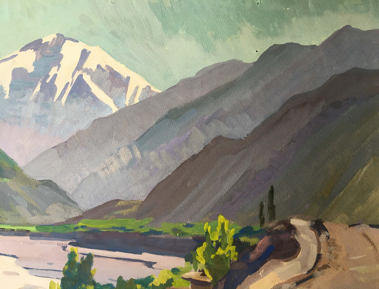 Gouache painting Peak Perfection Vladimir Chernikov