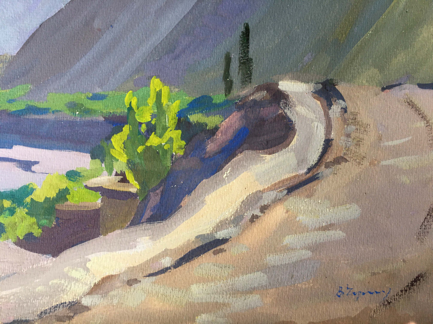 Gouache painting Peak Perfection Vladimir Chernikov