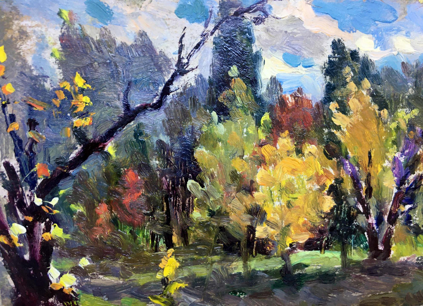 Oil painting Golden autumn Popov I. A.