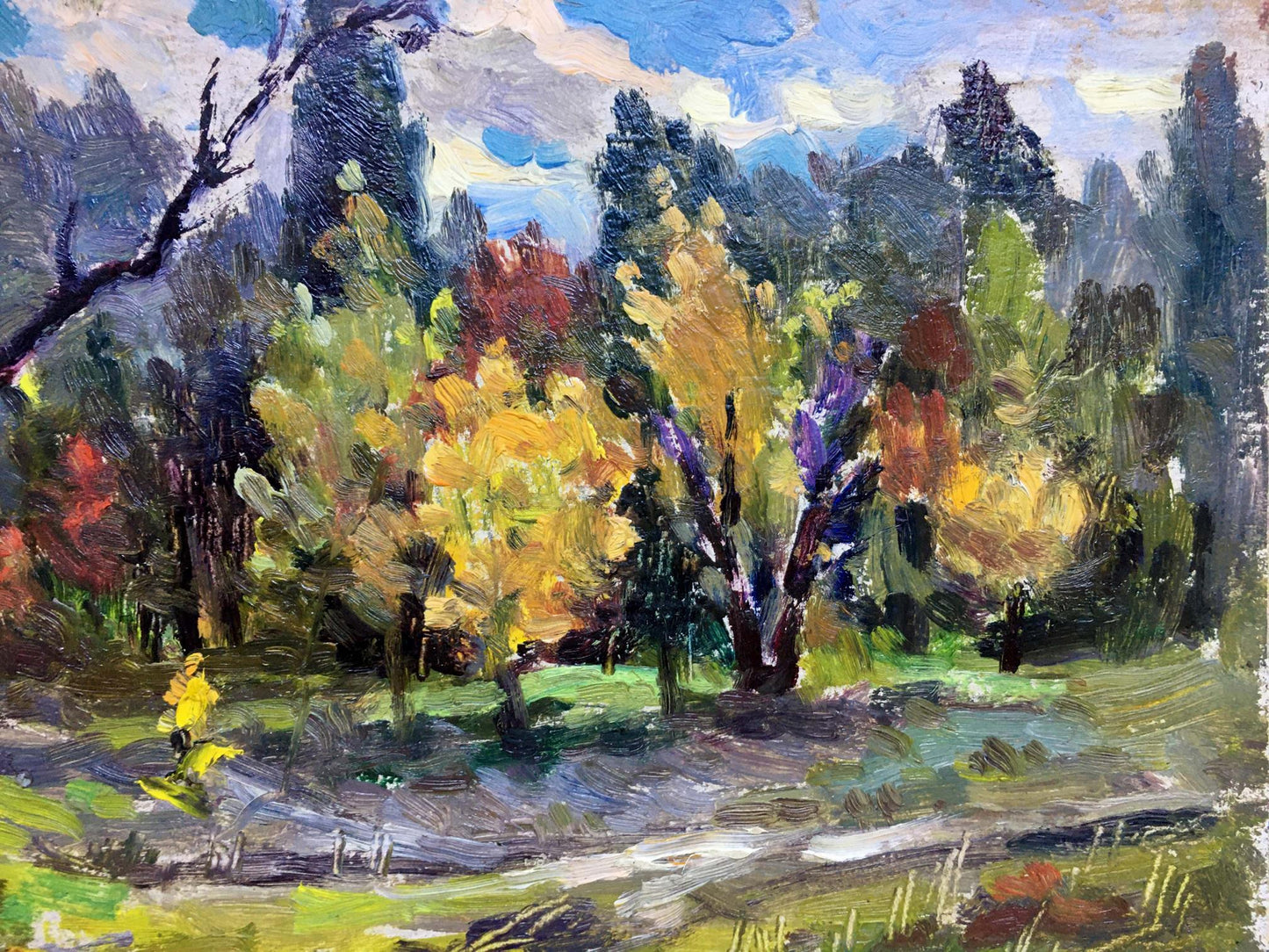 Oil painting Golden autumn Popov I. A.