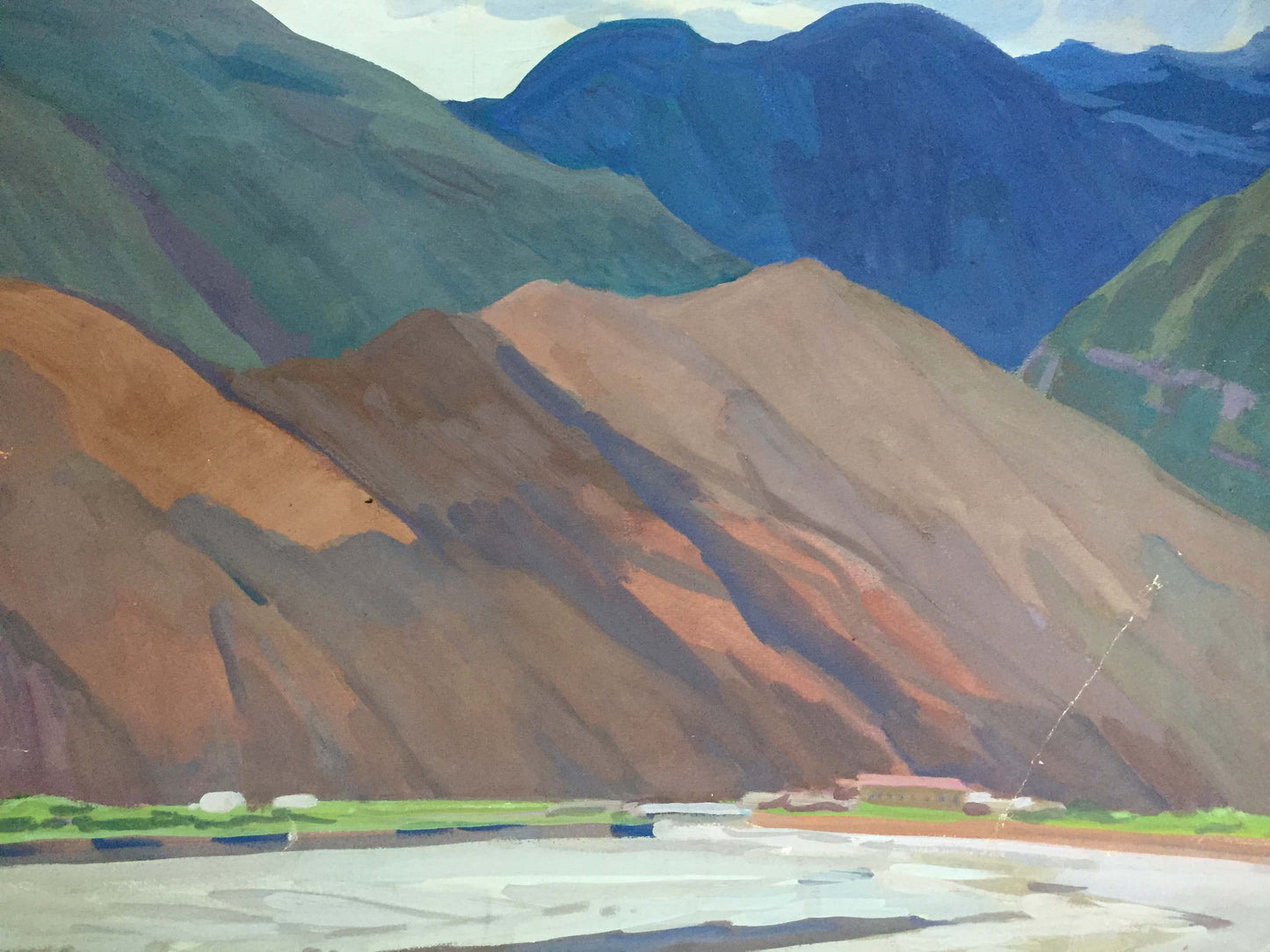 Gouache painting Rocky Splendor Vladimir Chernikov